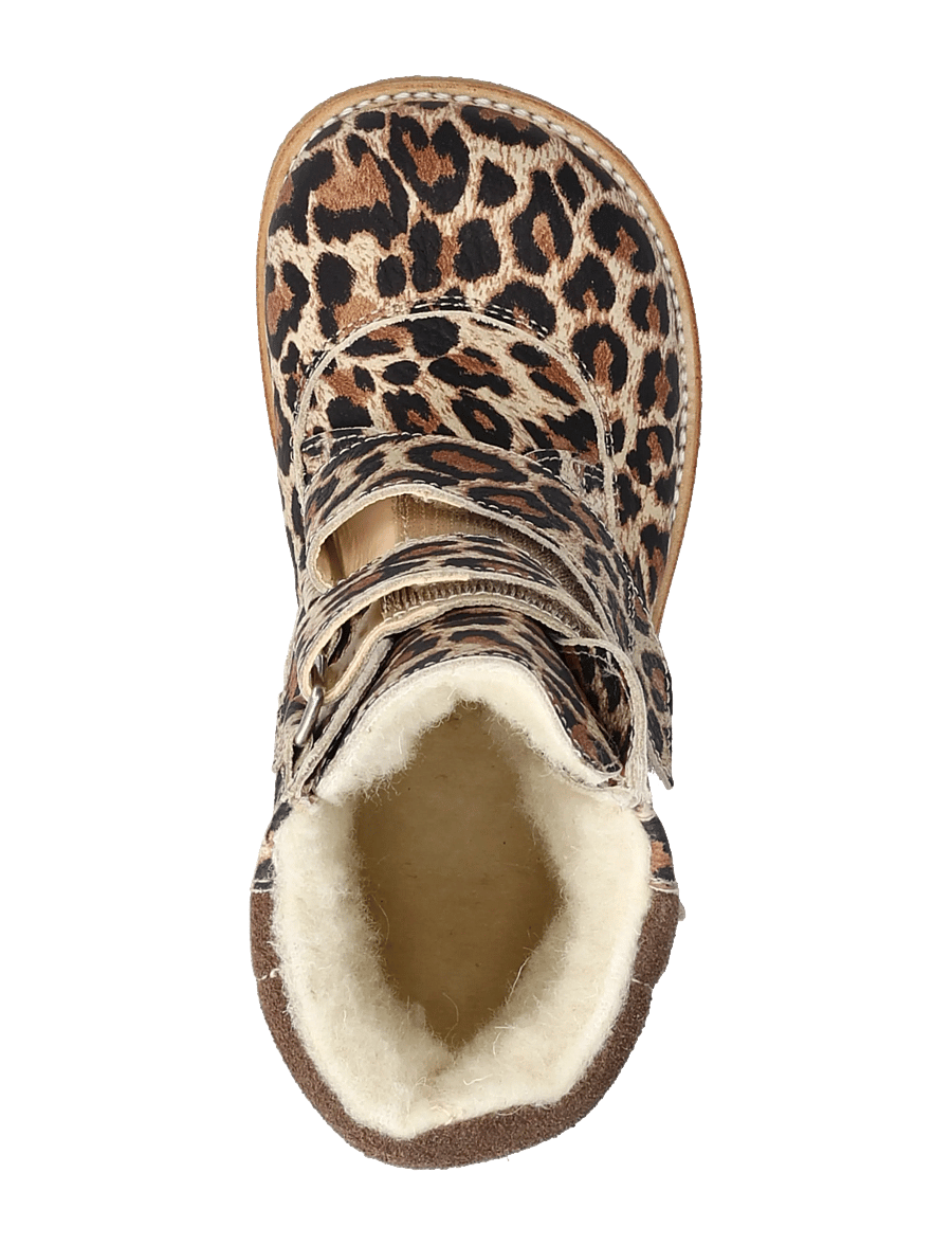 ANGULUS - Boots - flat - with velcro - winterboots - 4020/1780 beige leo/taupe - 3