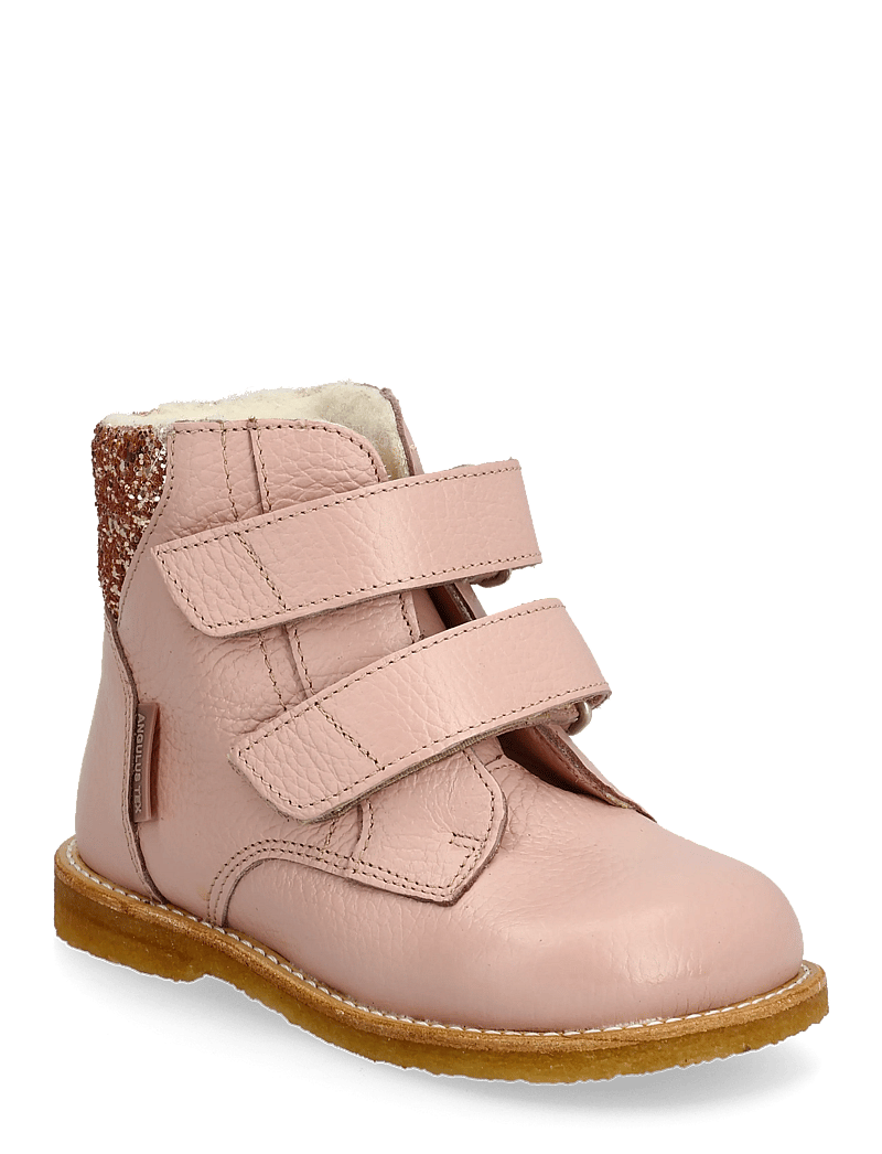 ANGULUS - Boots - flat - with velcro - skor - 3241/1708 rosebud/maple glitte - 0
