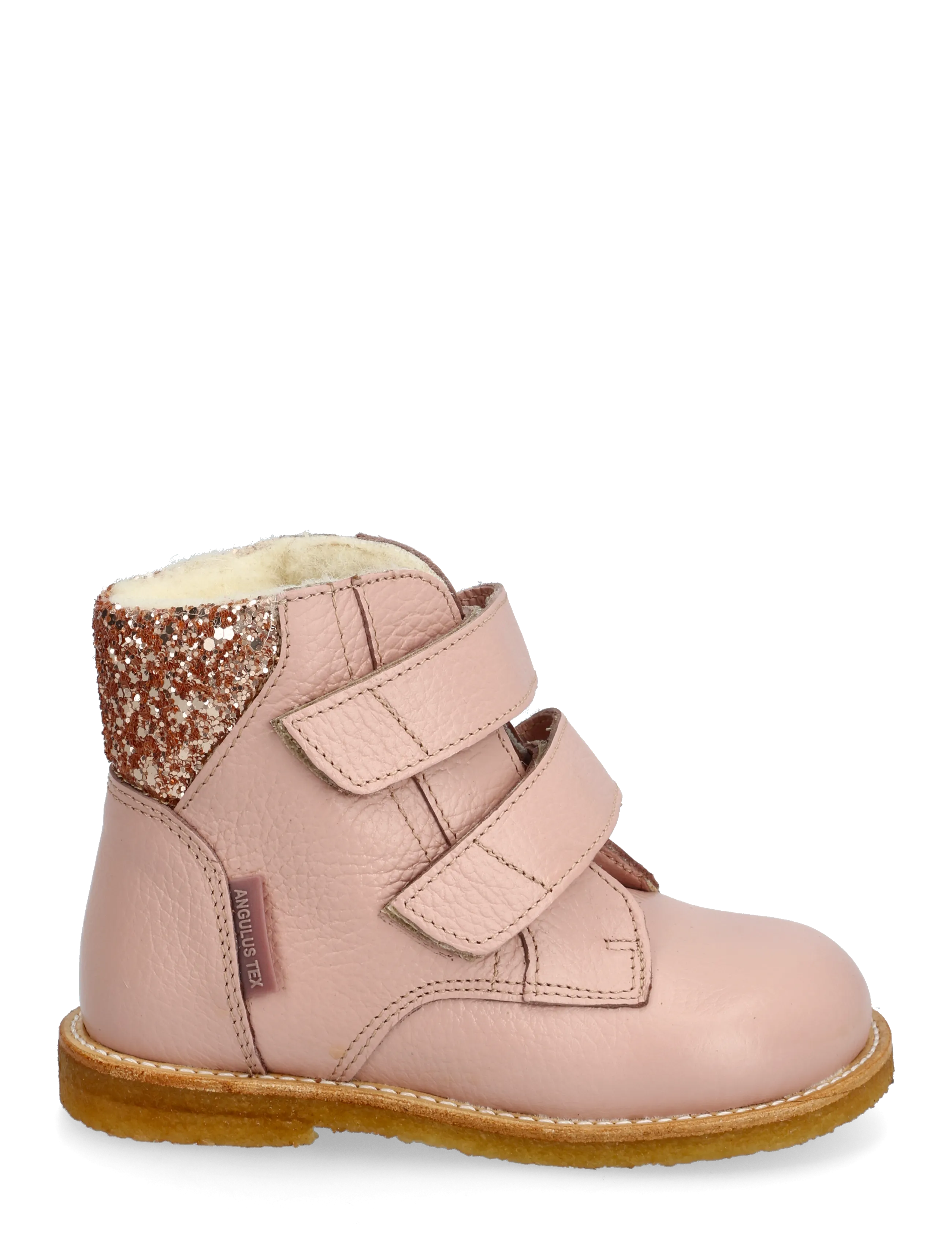 ANGULUS - Boots - flat - with velcro - fall shoes - 3241/1708 rosebud/maple glitte - 1