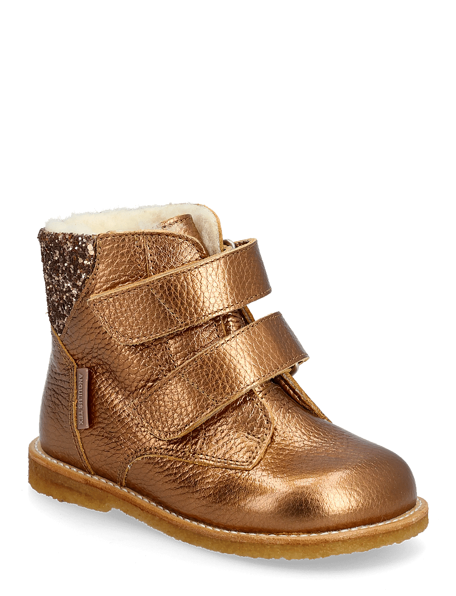 ANGULUS - Boots - flat - with velcro - winterlaarzen - 4025/3297 bronze shine/clay gl - 1