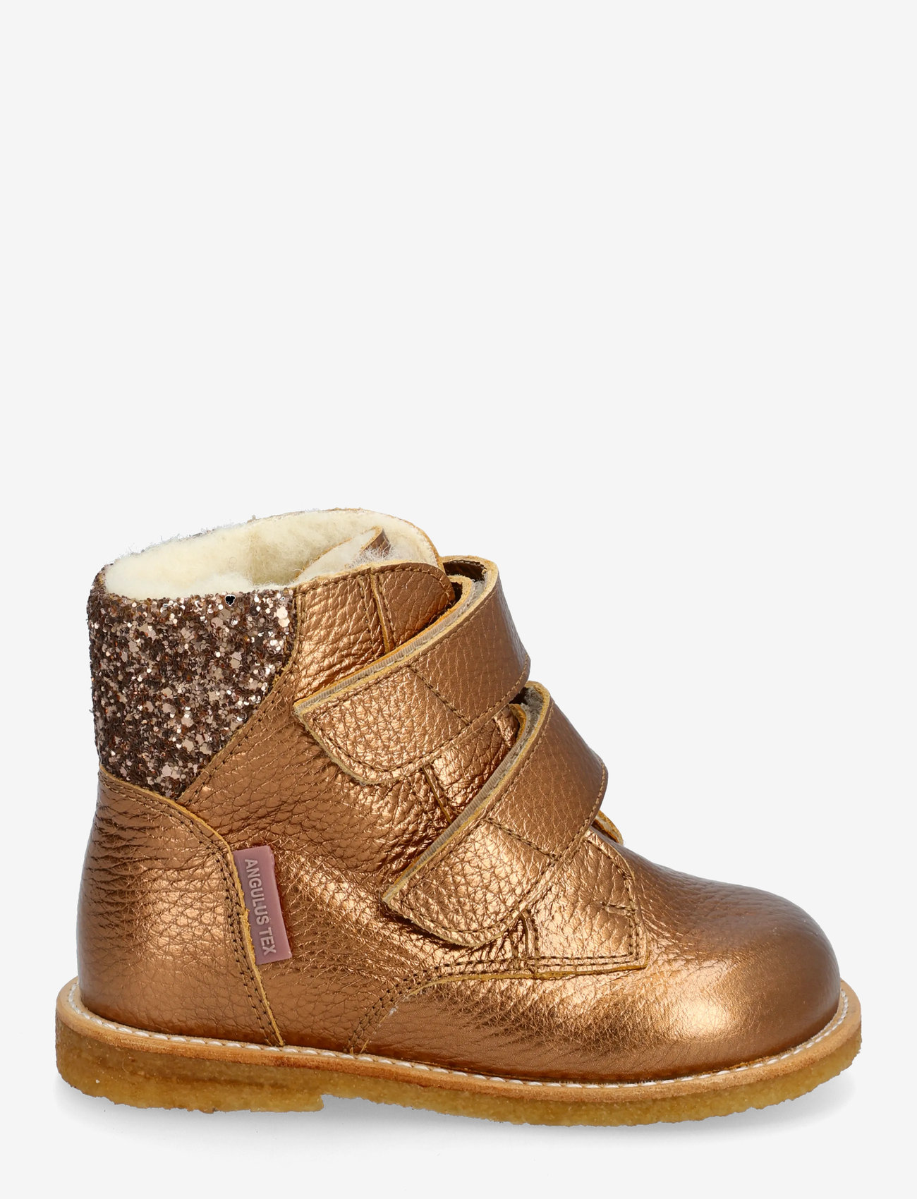 ANGULUS - Boots - flat - with velcro - efterårssko - 4025/3297 bronze shine/clay gl - 1