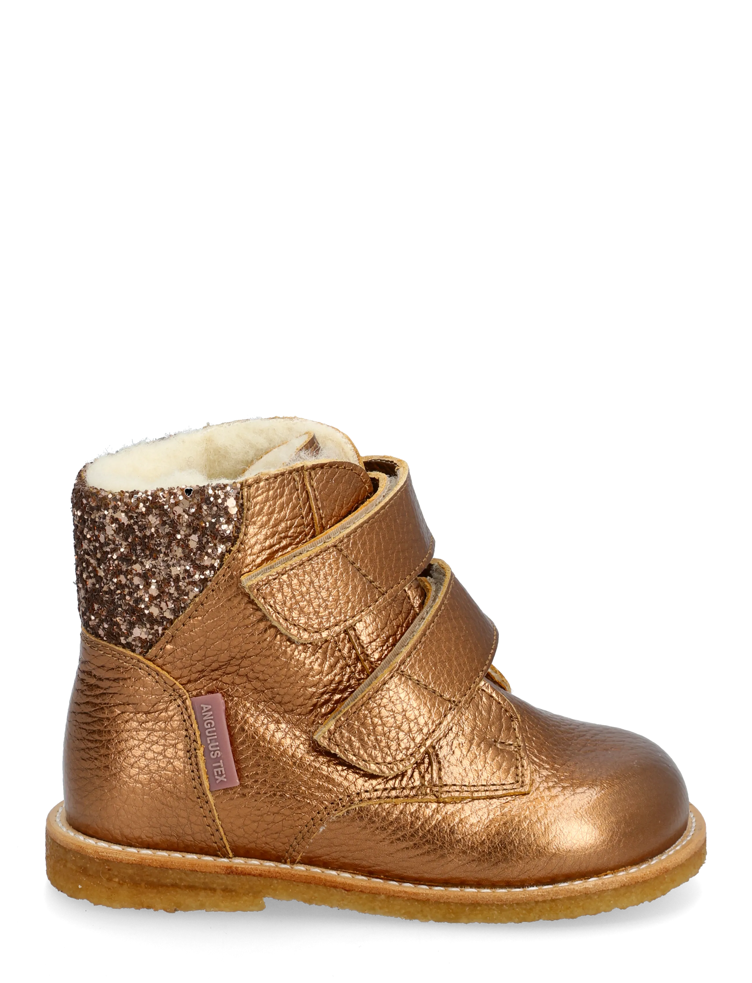 ANGULUS - Boots - flat - with velcro - winterstiefel - 4025/3297 bronze shine/clay gl - 2