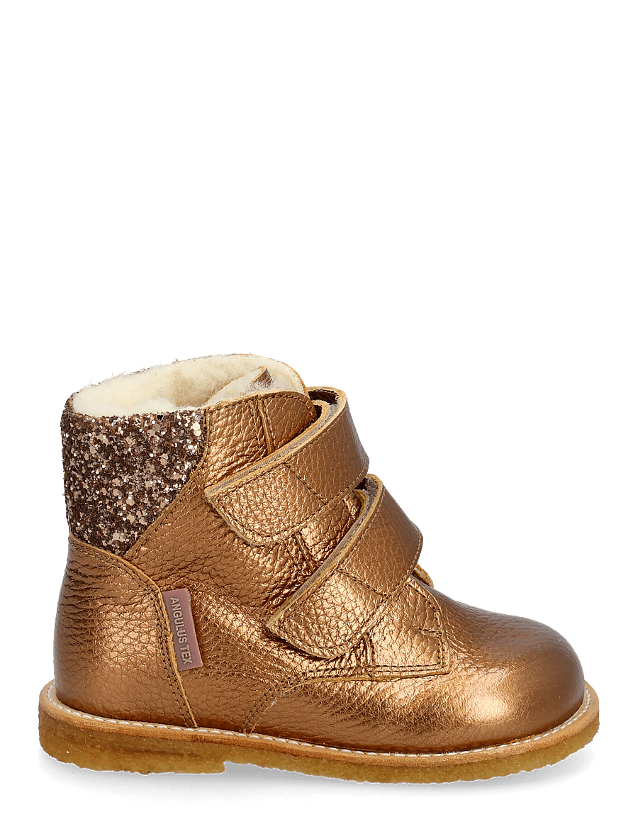 ANGULUS - Boots - flat - with velcro - winterlaarzen - 4025/3297 bronze shine/clay gl - 2