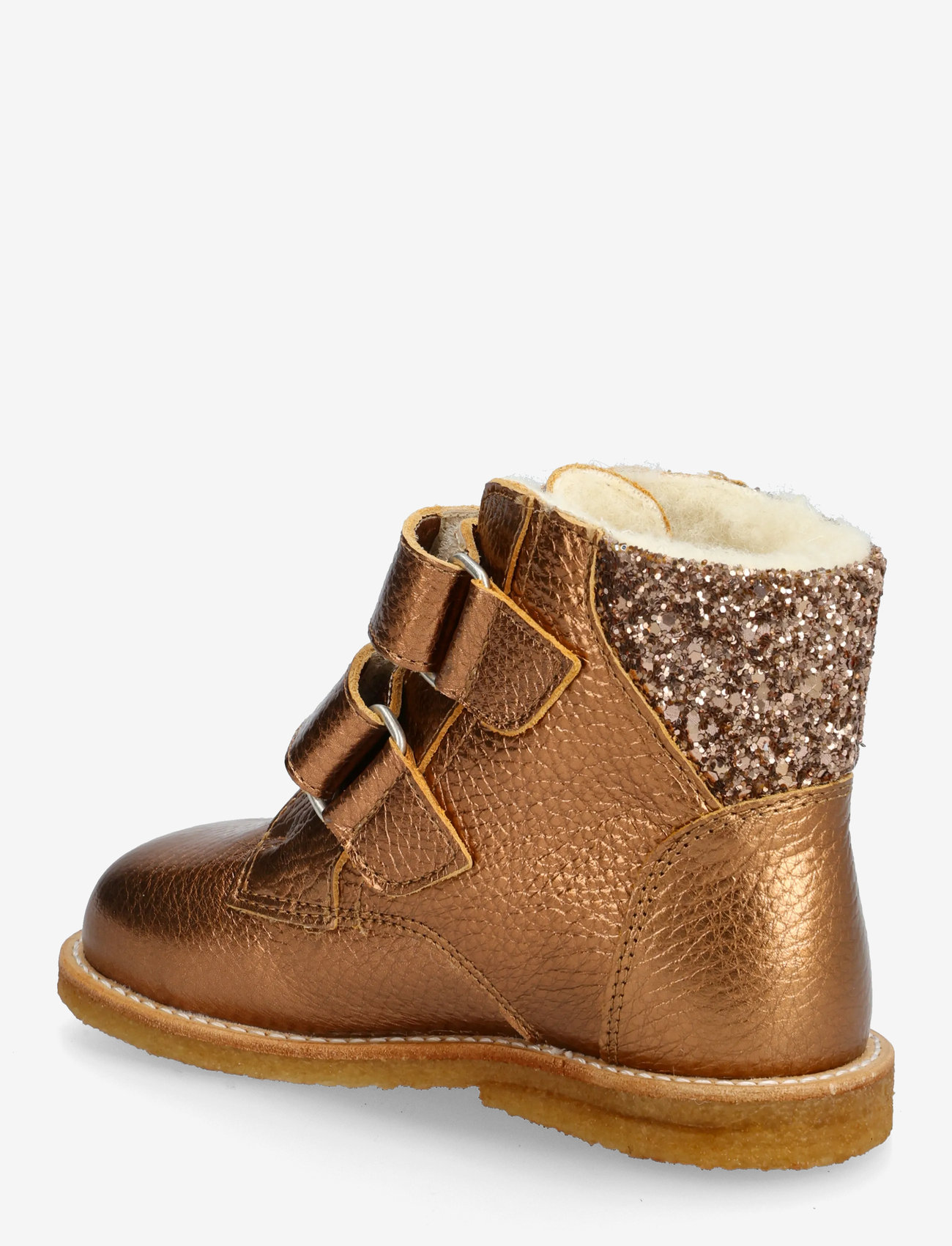 ANGULUS - Boots - flat - with velcro - efterårssko - 4025/3297 bronze shine/clay gl - 2