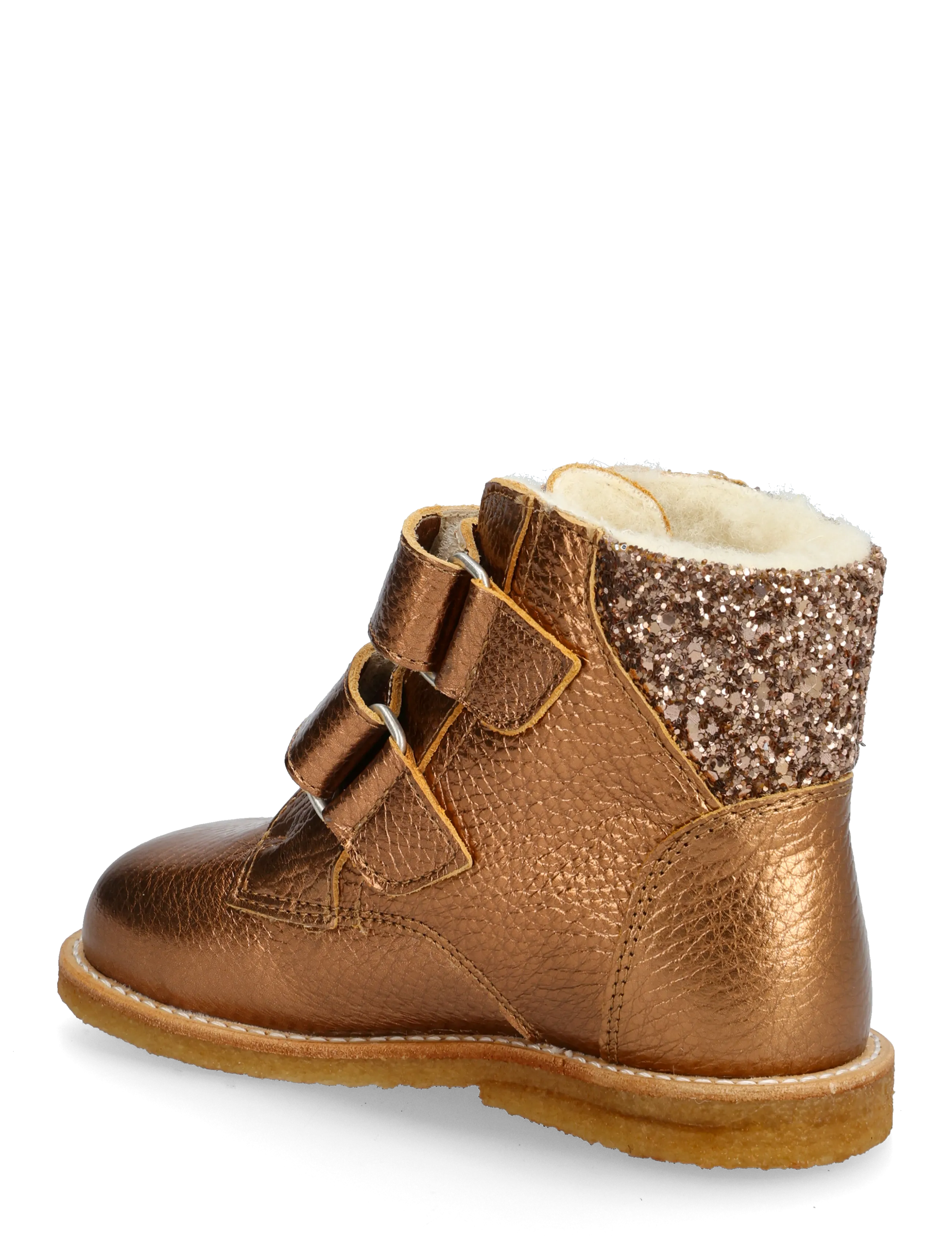 ANGULUS - Boots - flat - with velcro - winterstiefel - 4025/3297 bronze shine/clay gl - 3