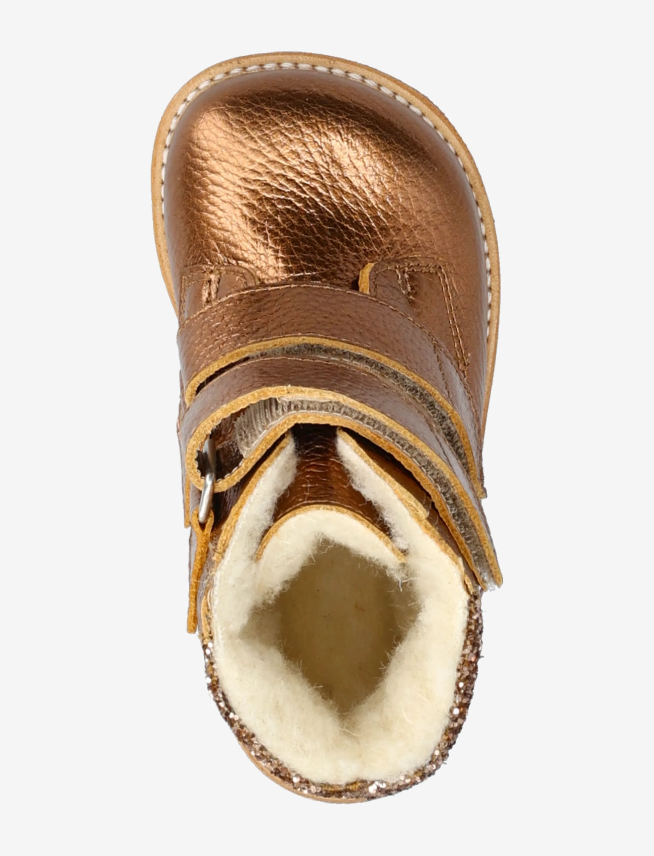 ANGULUS - Boots - flat - with velcro - efterårssko - 4025/3297 bronze shine/clay gl - 3