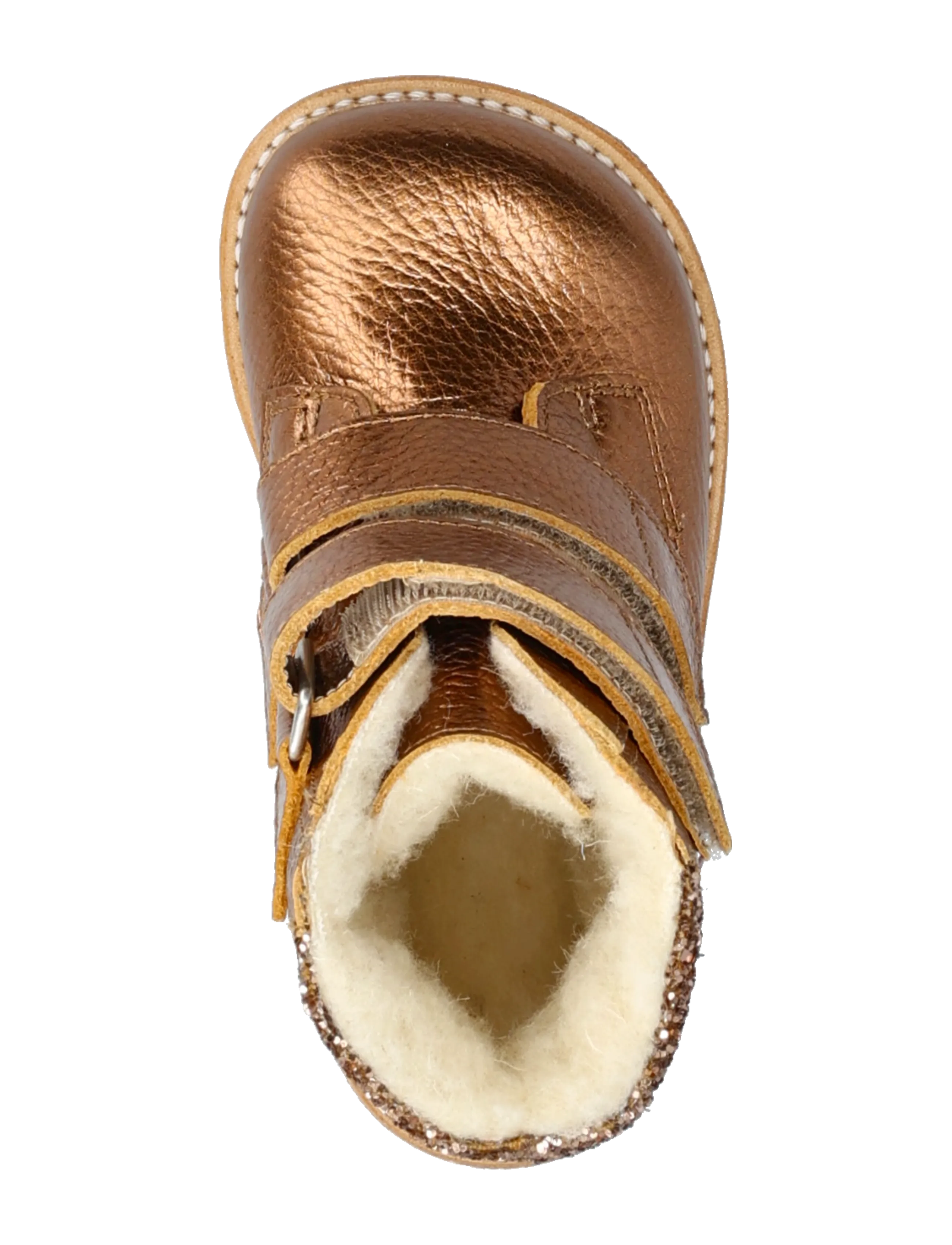 ANGULUS - Boots - flat - with velcro - winterstiefel - 4025/3297 bronze shine/clay gl - 4