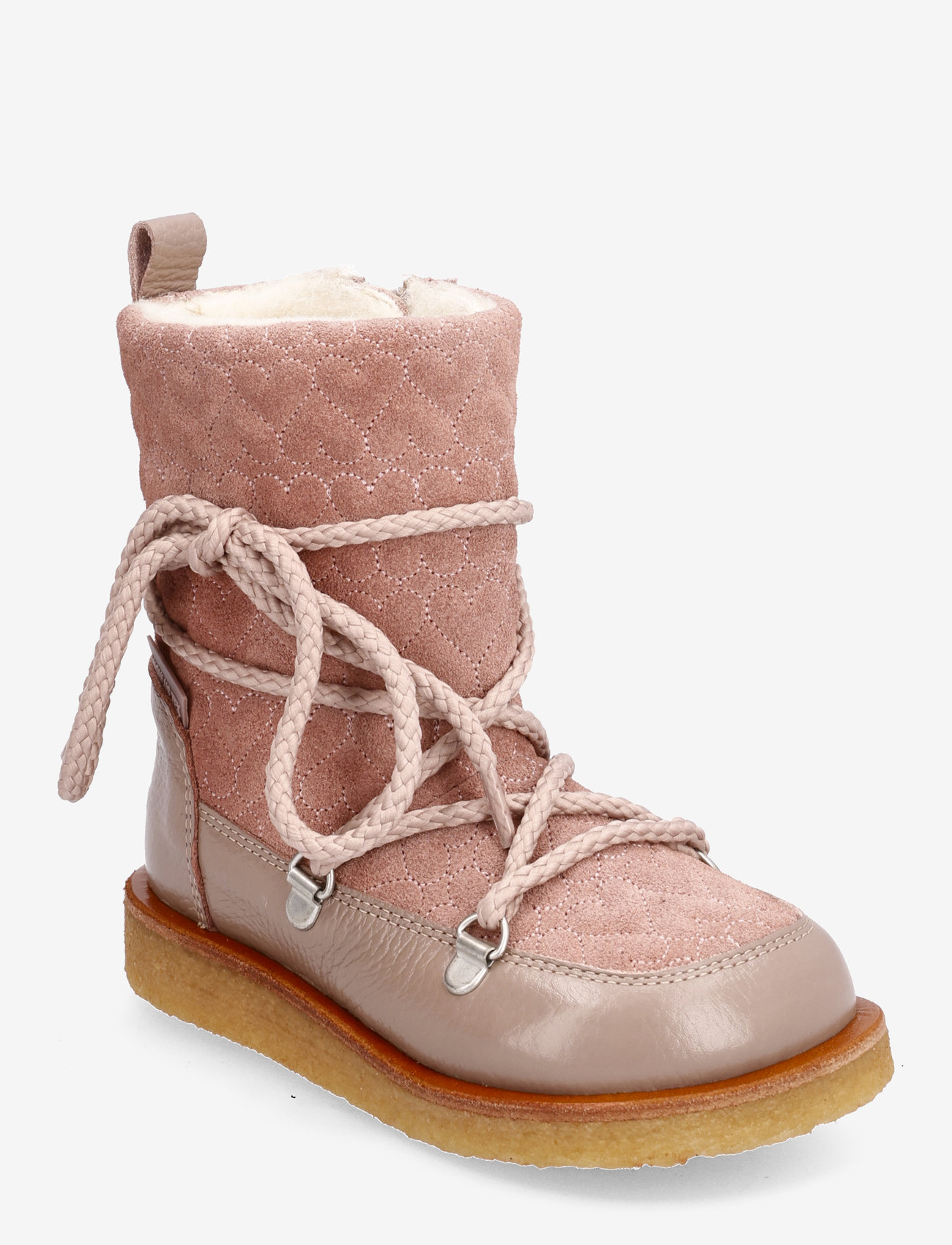 ANGULUS - Boots - flat - with lace and zip - kids - 2550/1773 dusty make-up/pale r - 0