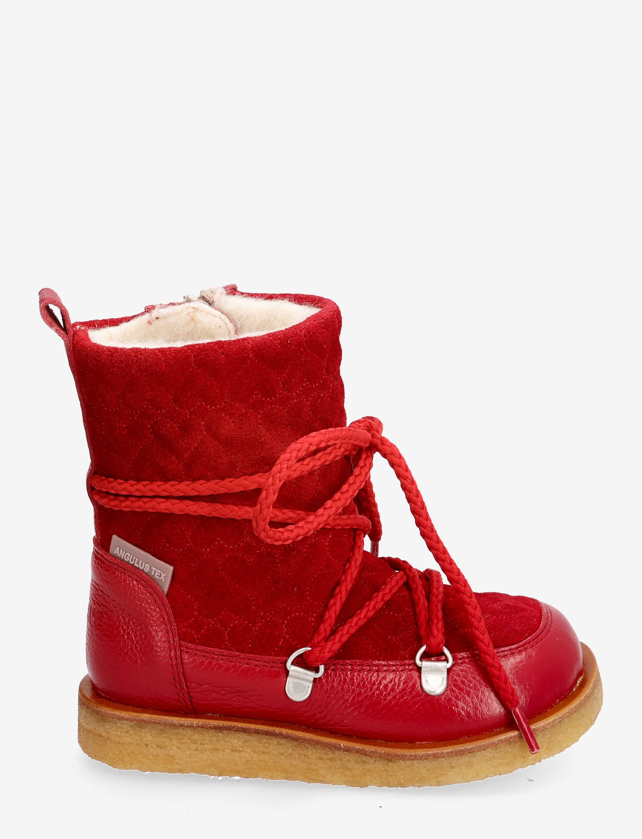 ANGULUS - Boots - flat - with lace and zip - høstsko - 2568/1777 red/red - 1