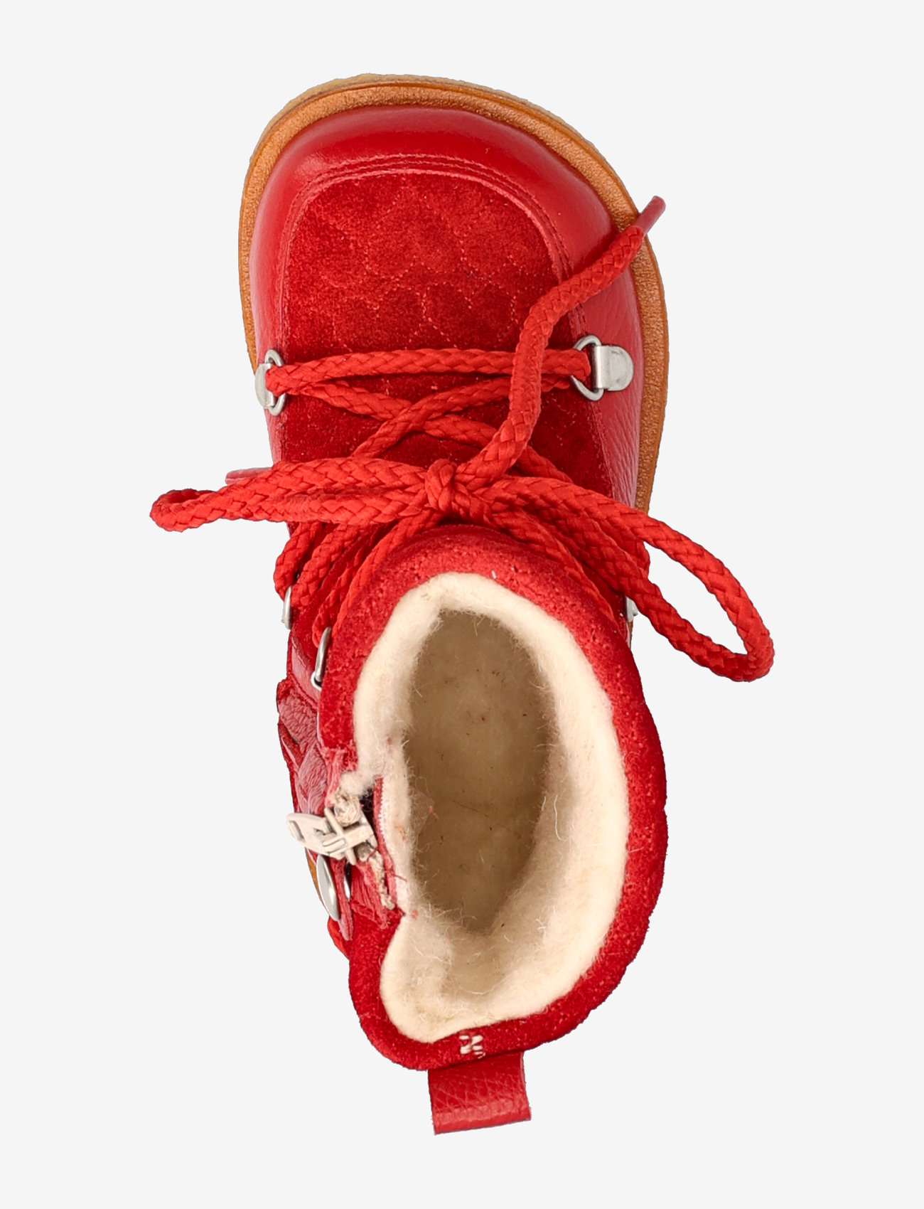 ANGULUS - Boots - flat - with lace and zip - høstsko - 2568/1777 red/red - 3