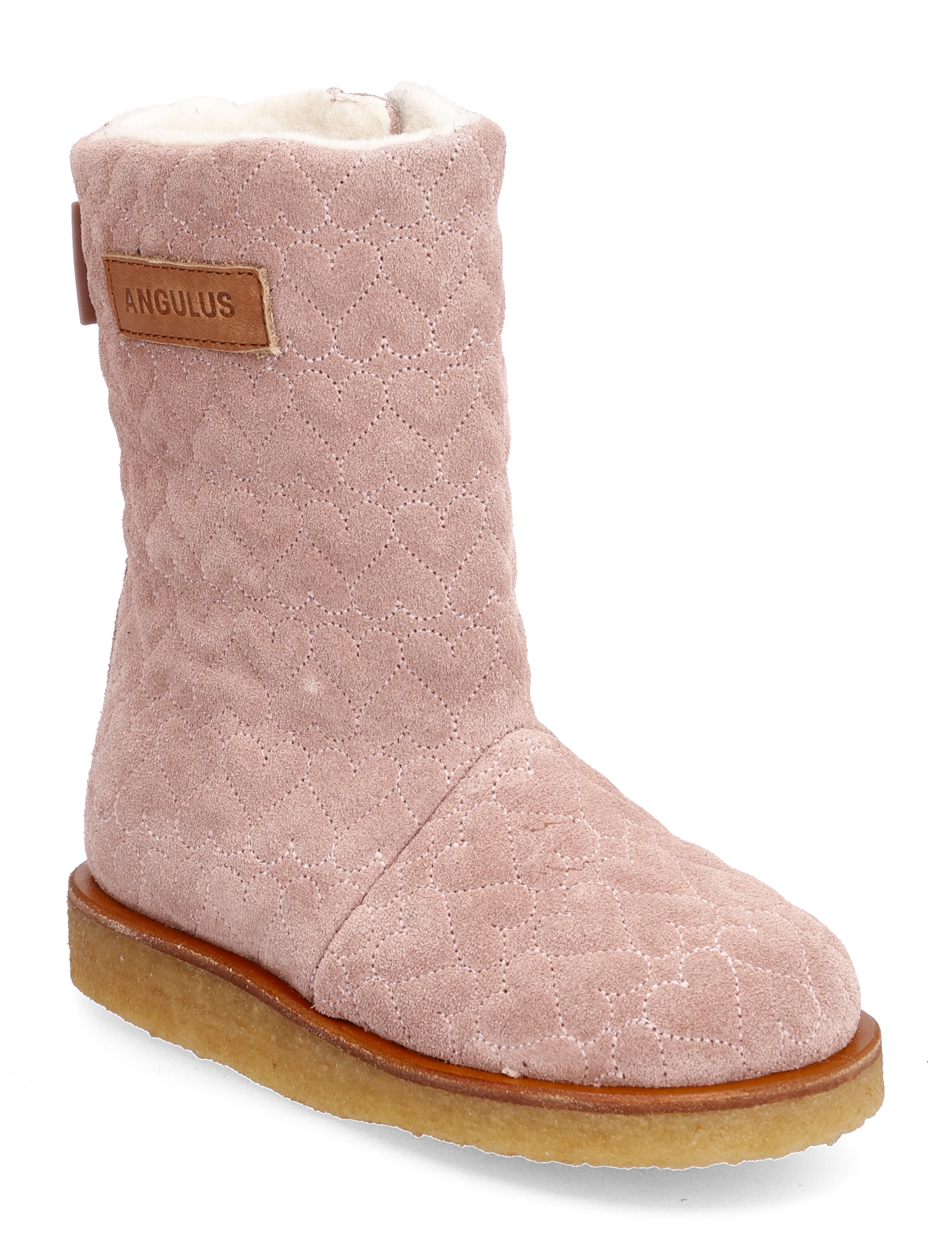 ANGULUS Boots - flat - with zipper - Vinterstøvler - 1773/1789 PALE ROSE/COGNAC / pink/rose