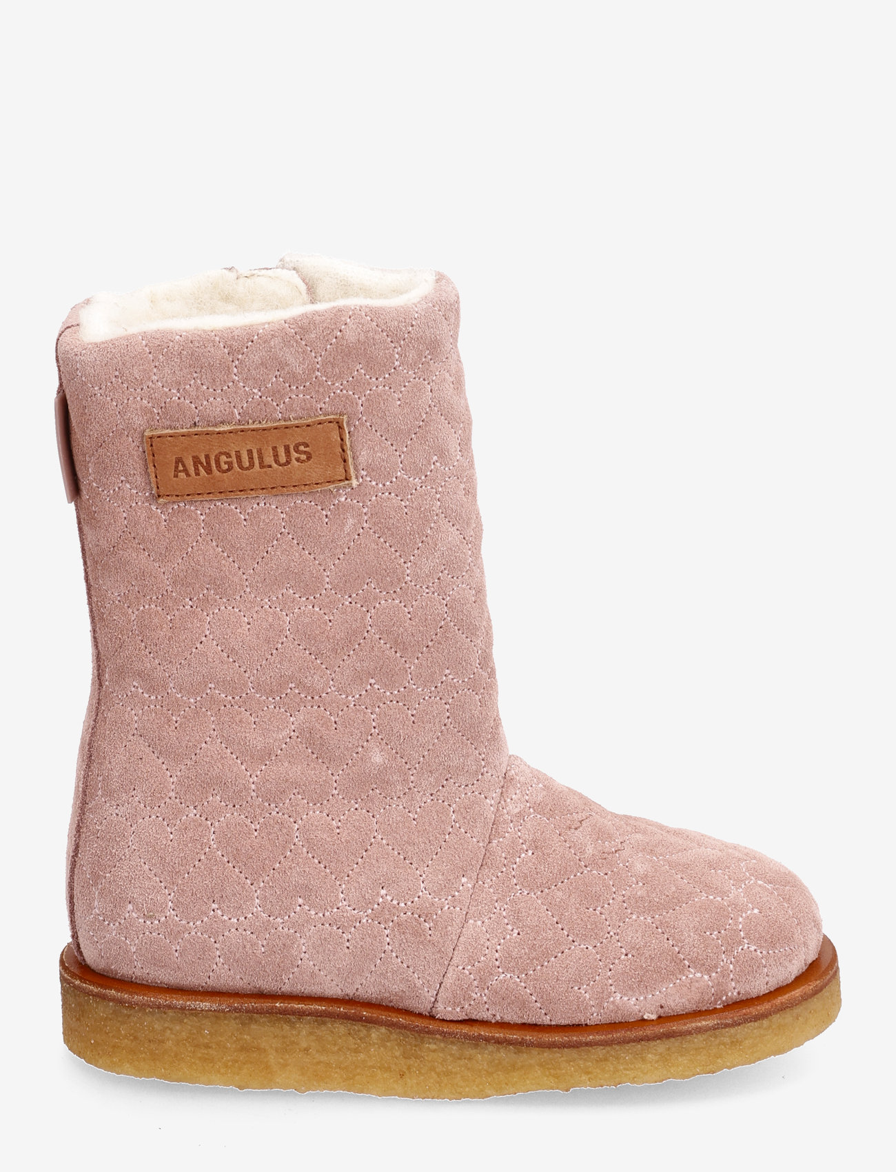 ANGULUS - Boots - flat - with zipper - lapsed - 1773/1789 pale rose/cognac - 1