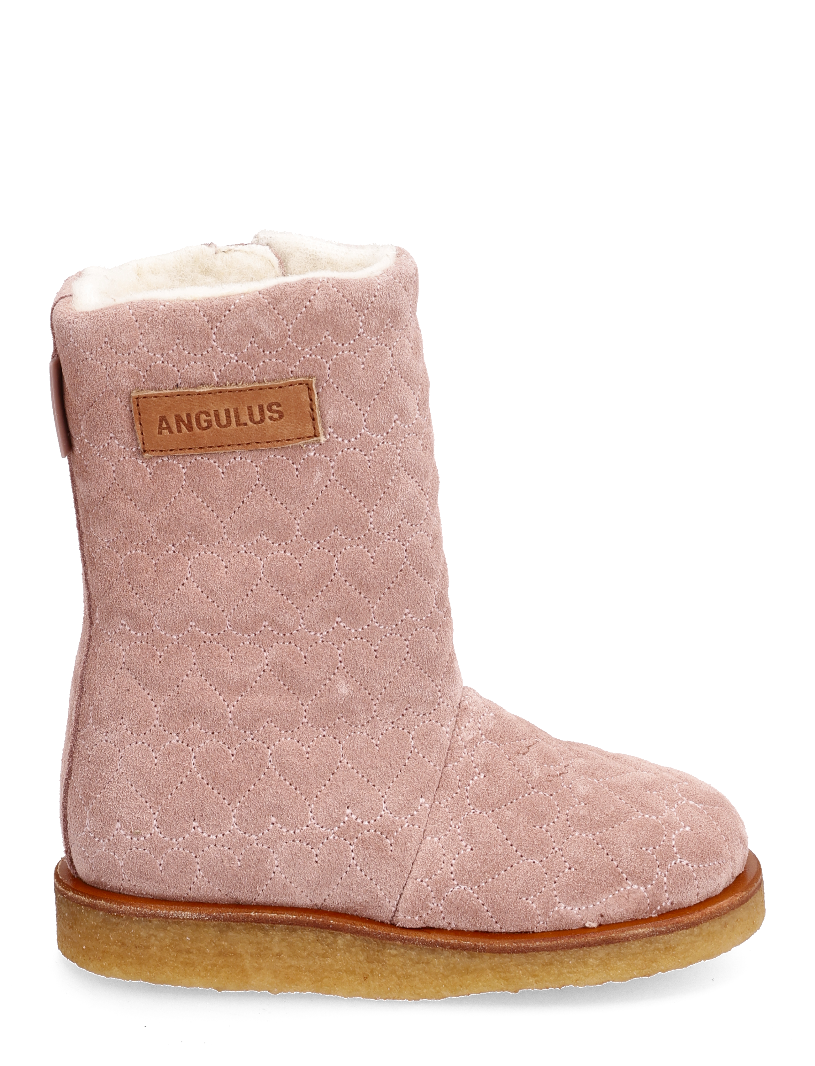 ANGULUS - Boots - flat - with zipper - herbstschuhe - 1773/1789 pale rose/cognac - 1