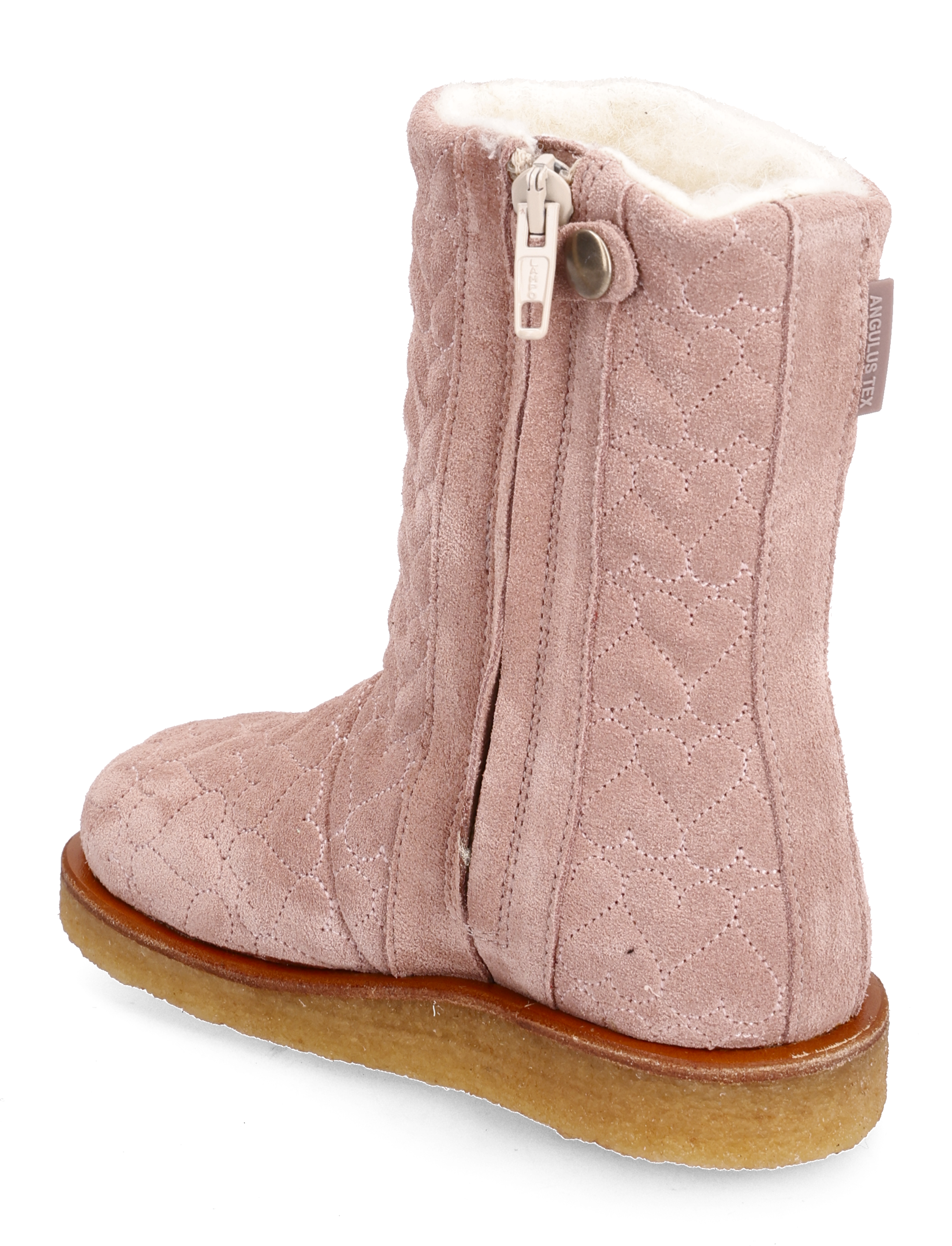ANGULUS - Boots - flat - with zipper - herbstschuhe - 1773/1789 pale rose/cognac - 2