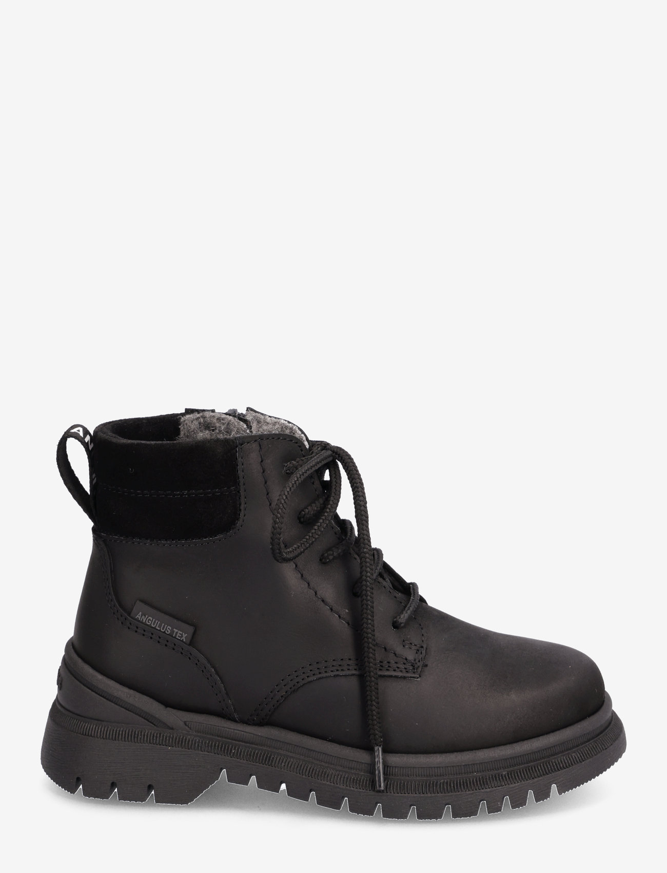 ANGULUS - Boots - flat - with lace and zip - bērniem - 1652/1163 black/black - 1
