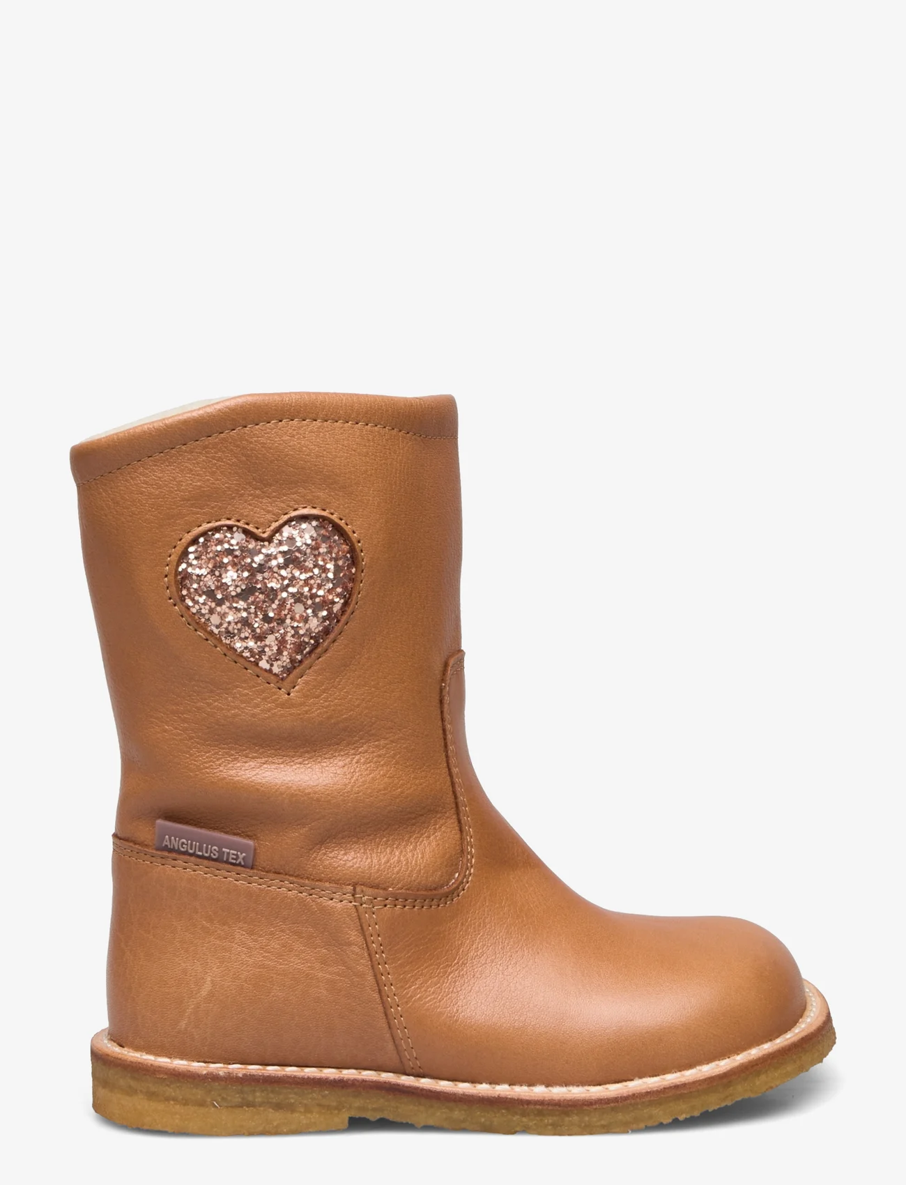 ANGULUS - Boots - flat - with zipper - lapset - 1732/1708 almond/maple glitter - 1