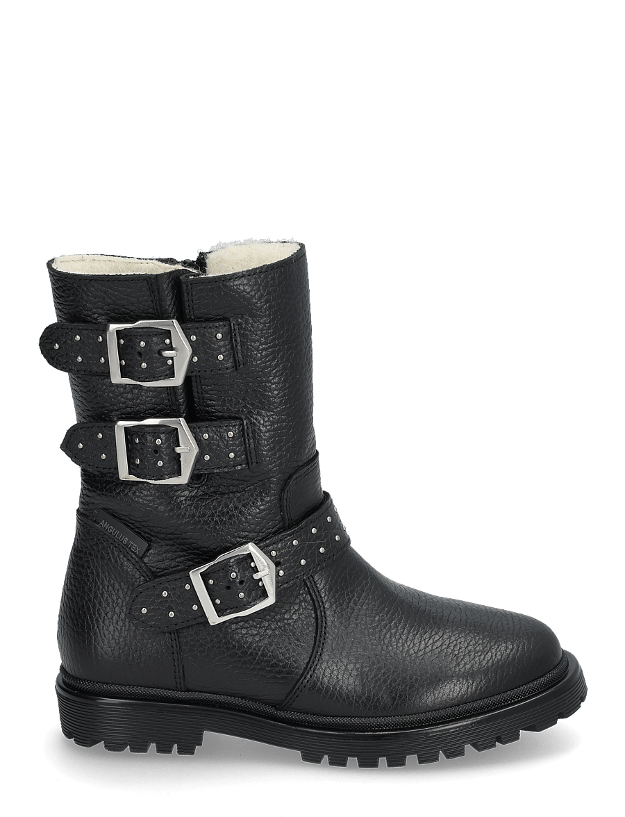 ANGULUS - Boots - flat - with zipper - støvler - 2504 black - 2