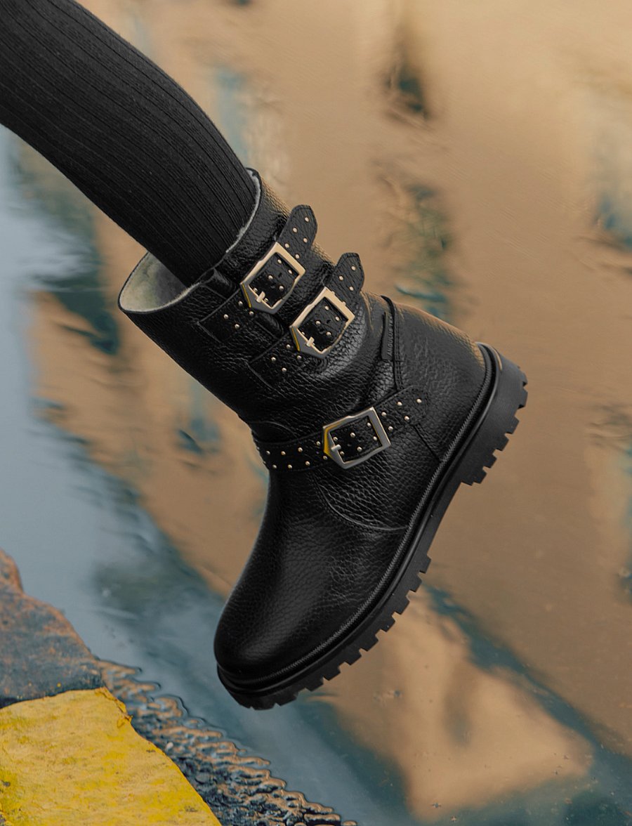 ANGULUS - Boots - flat - with zipper - støvler - 2504 black - 0