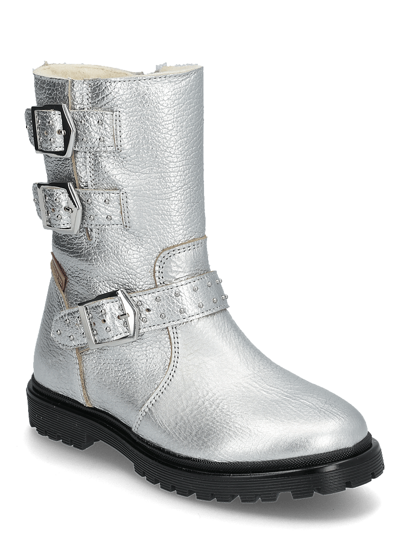ANGULUS - Boots - flat - with zipper - skor - 3326 silver metallic - 0