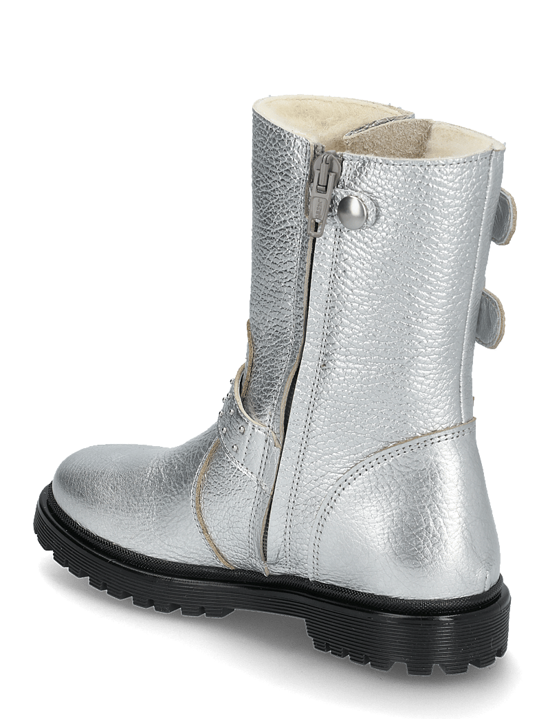 ANGULUS - Boots - flat - with zipper - skor - 3326 silver metallic - 2