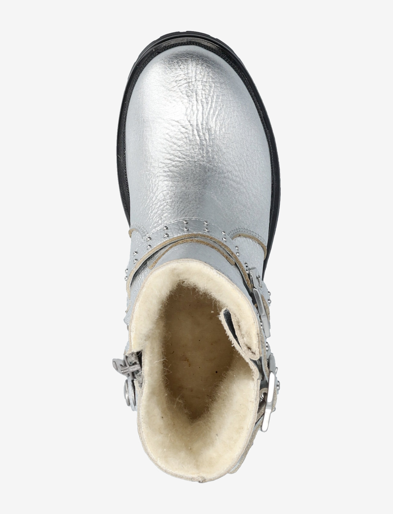 ANGULUS - Boots - flat - with zipper - efterårssko - 3326 silver metallic - 3