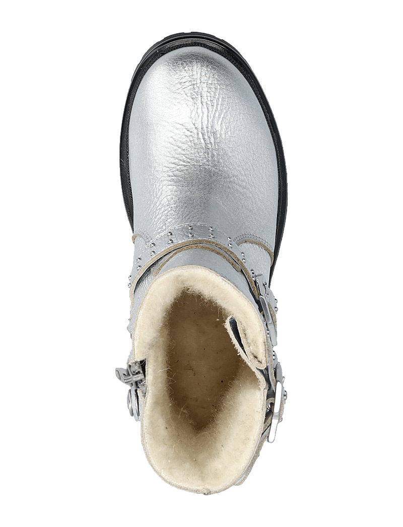 ANGULUS - Boots - flat - with zipper - skor - 3326 silver metallic - 3