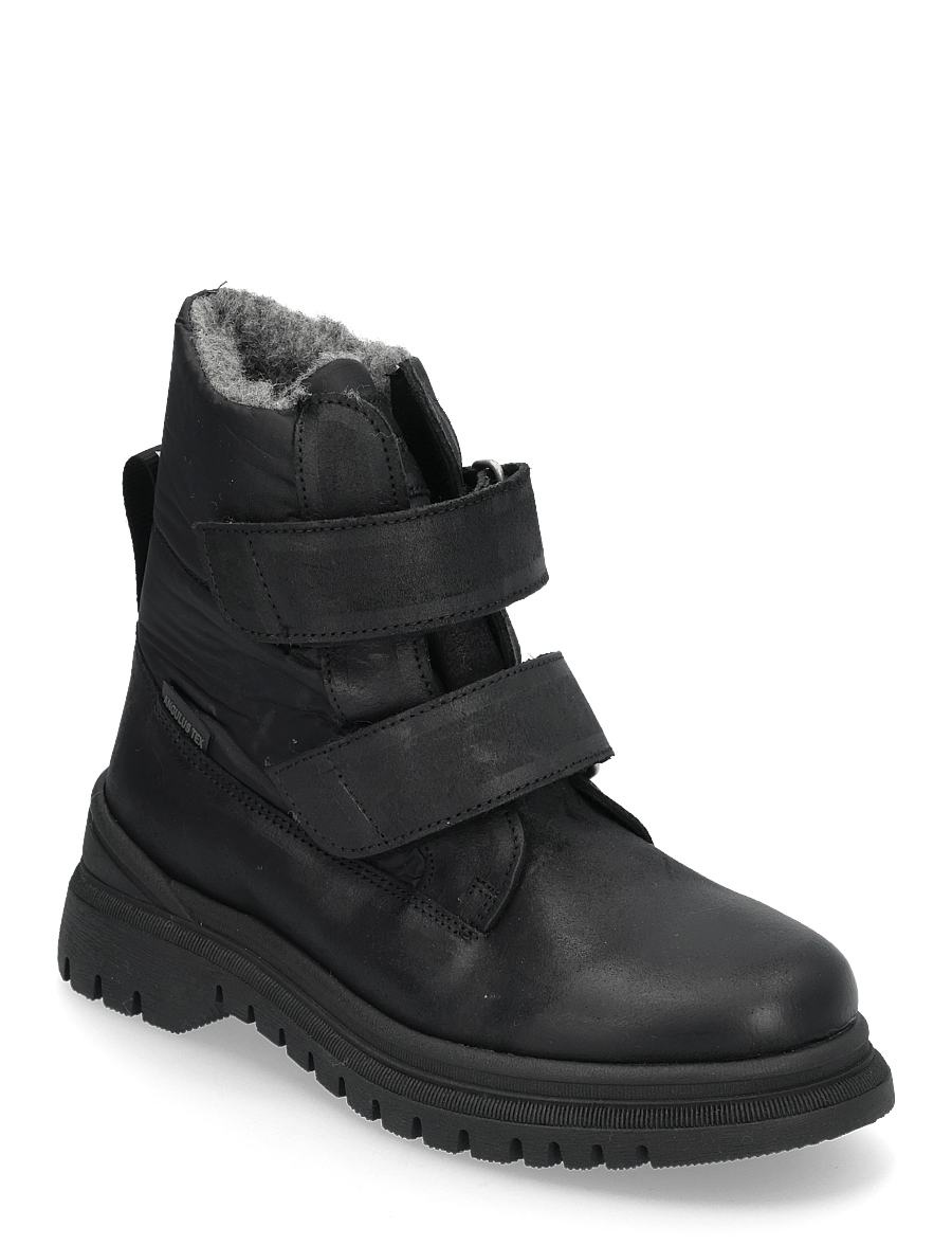 ANGULUS - Boots - flat - with velcro - winterstiefel - 2100/3320 black/black recycled - 1