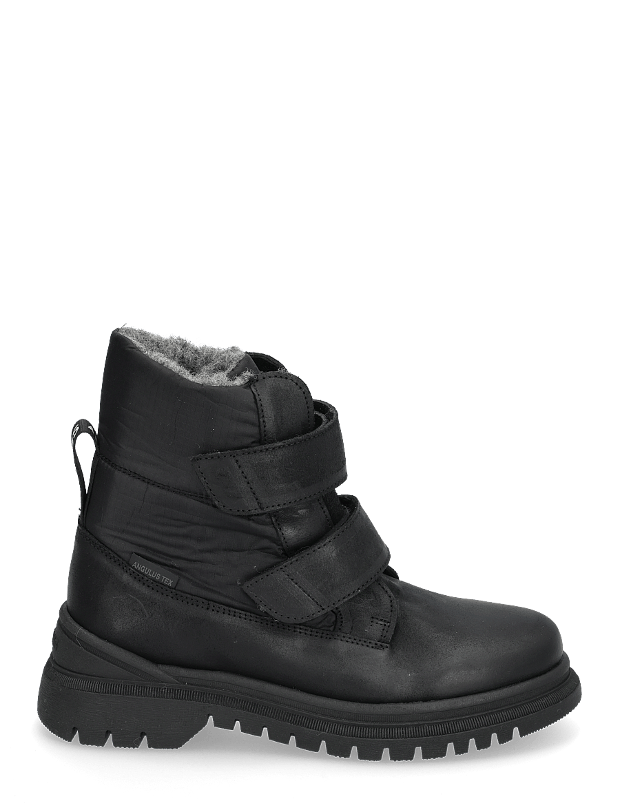 ANGULUS - Boots - flat - with velcro - winterstiefel - 2100/3320 black/black recycled - 2