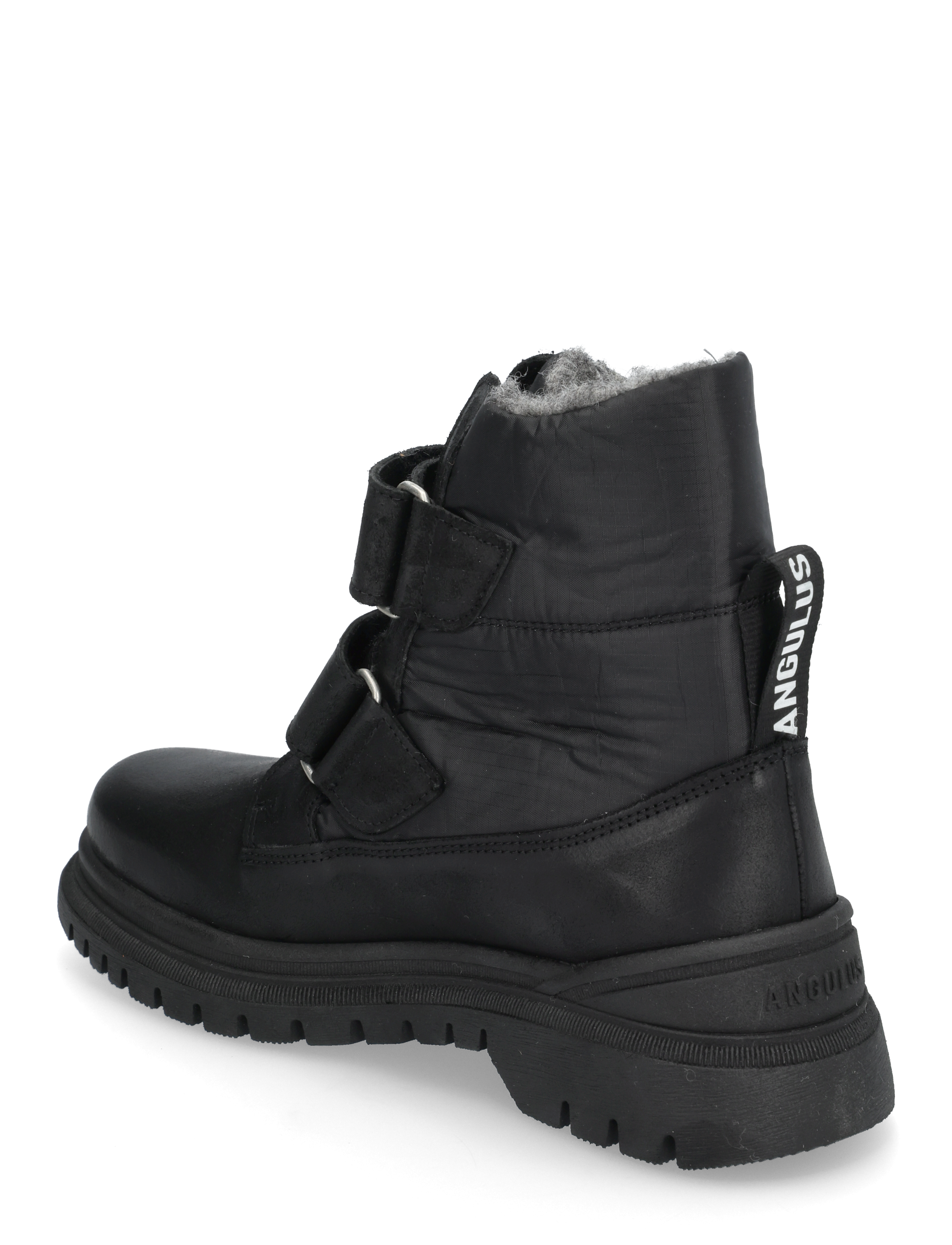 ANGULUS - Boots - flat - with velcro - efterårssko - 2100/3320 black/black recycled - 3