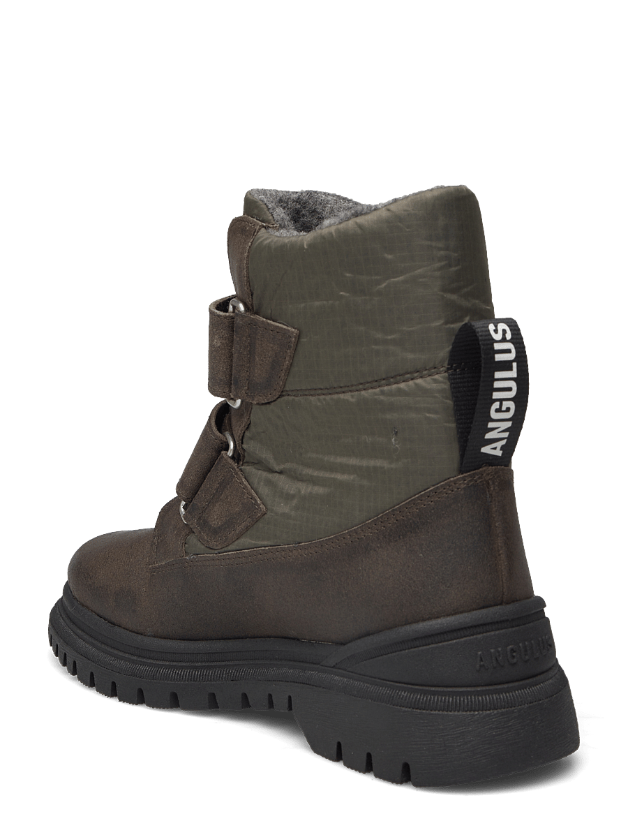 ANGULUS - Boots - flat - with velcro - winterstiefel - 2107/3322 olive/forrest recycl - 2