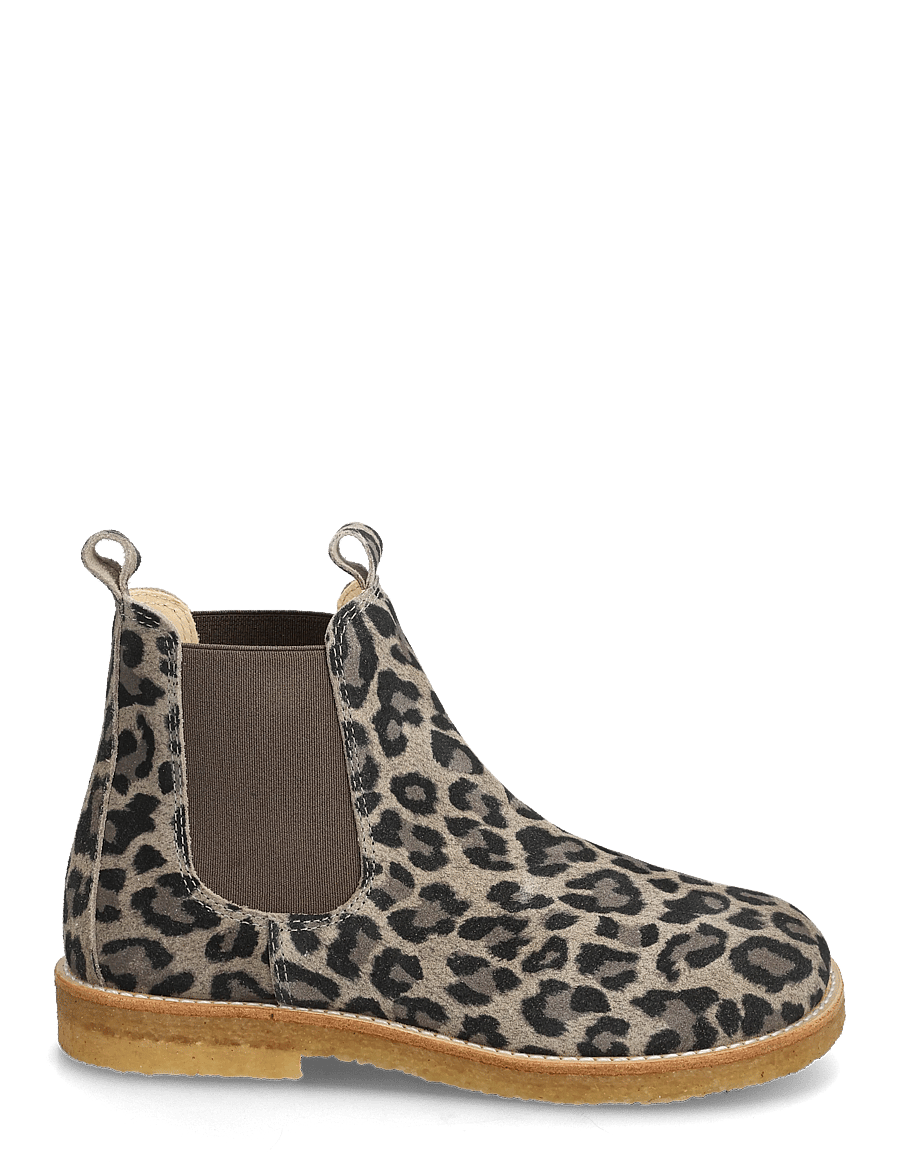 ANGULUS - Booties - flat - with elastic - skor - 4023/003 beige leo/brown elast - 1