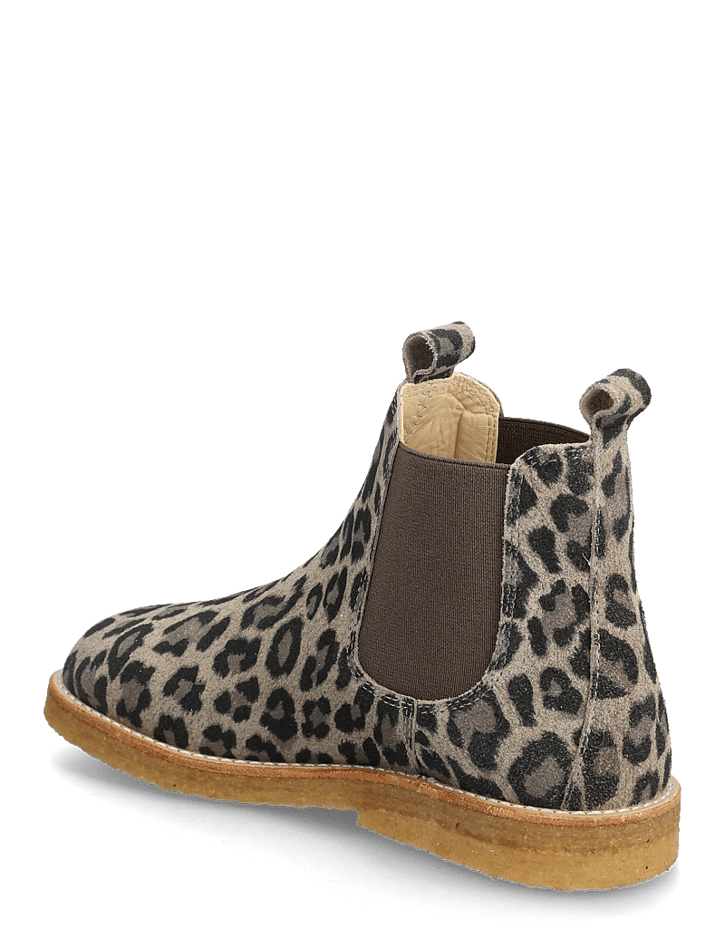 ANGULUS - Booties - flat - with elastic - skor - 4023/003 beige leo/brown elast - 2