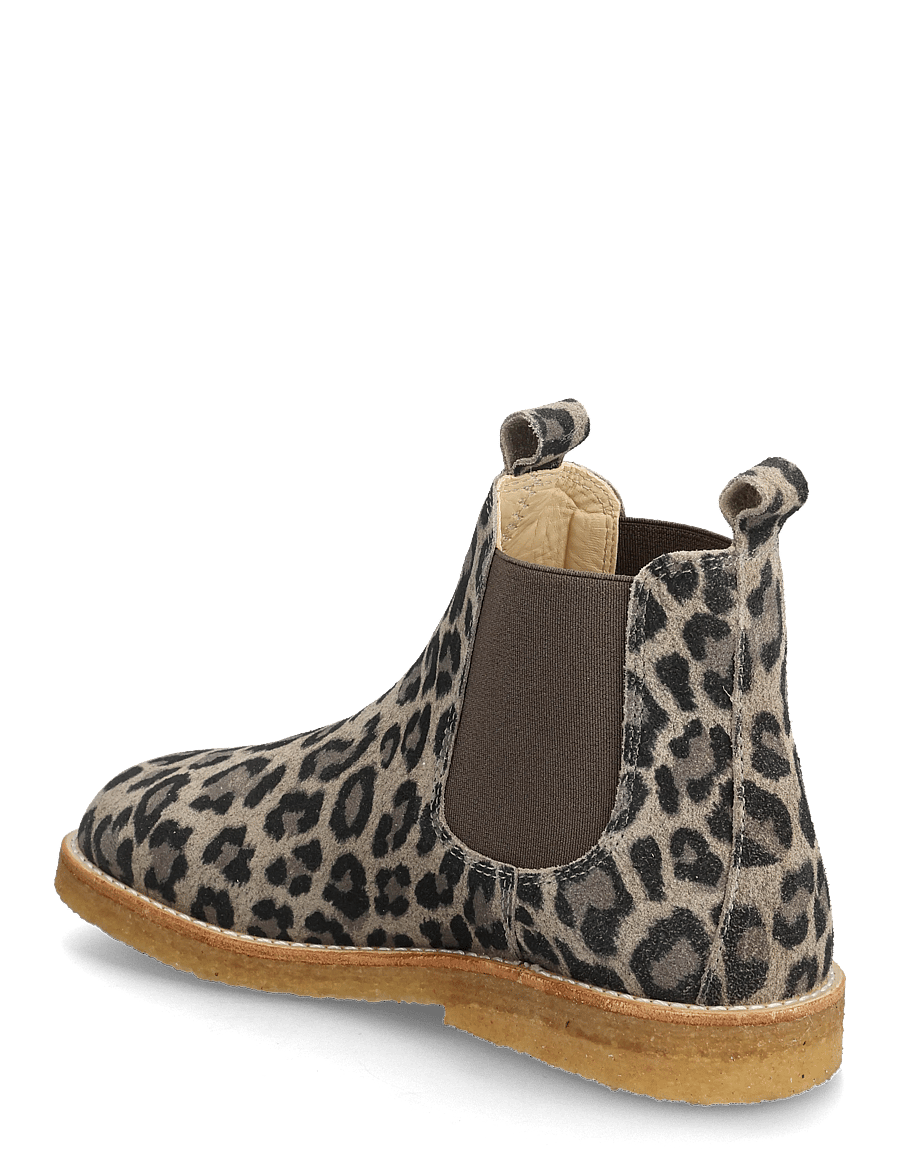 ANGULUS - Booties - flat - with elastic - skor - 4023/003 beige leo/brown elast - 2