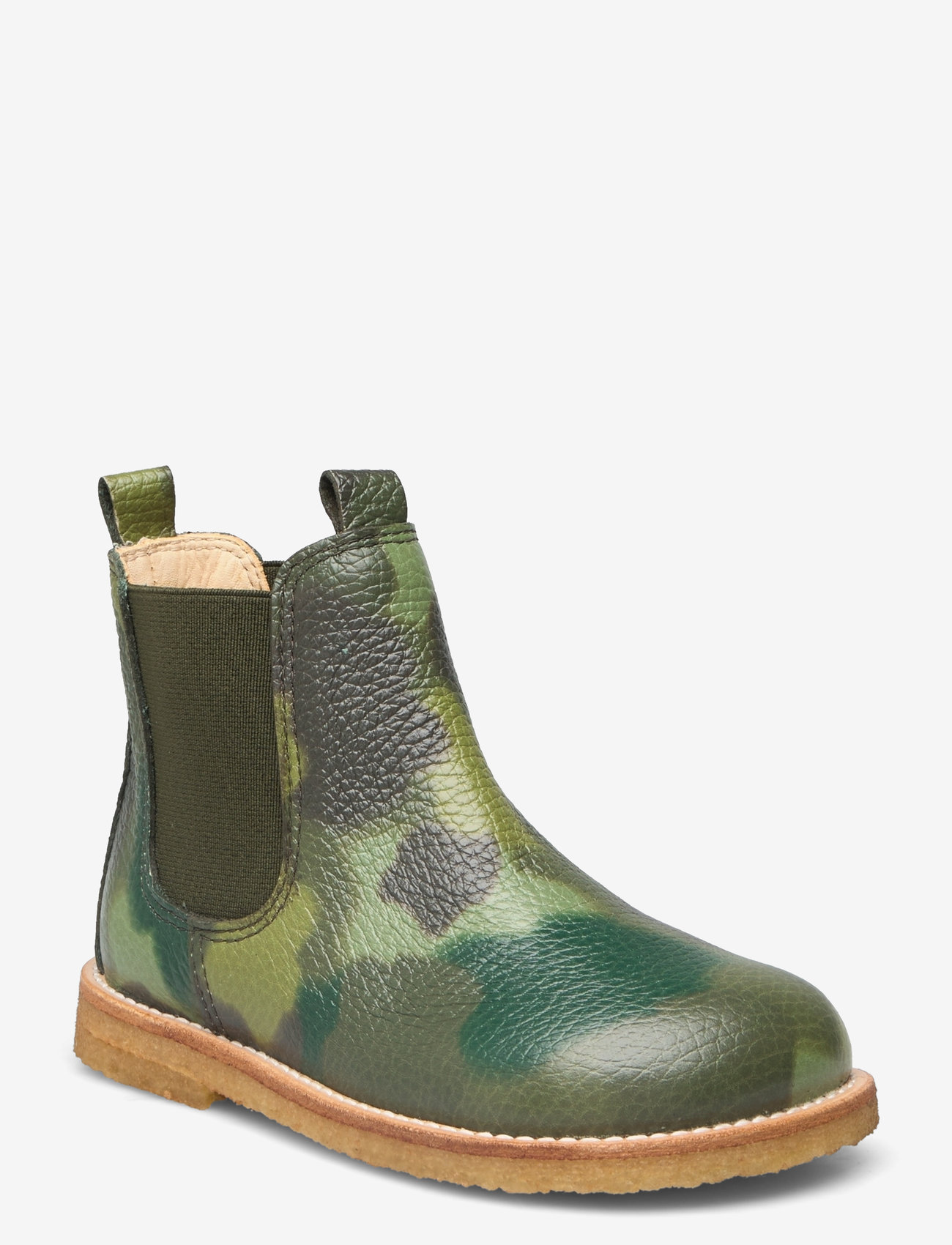 ANGULUS - Booties - flat - with elastic - efterårssko - 3303/043 camo/olive - 0