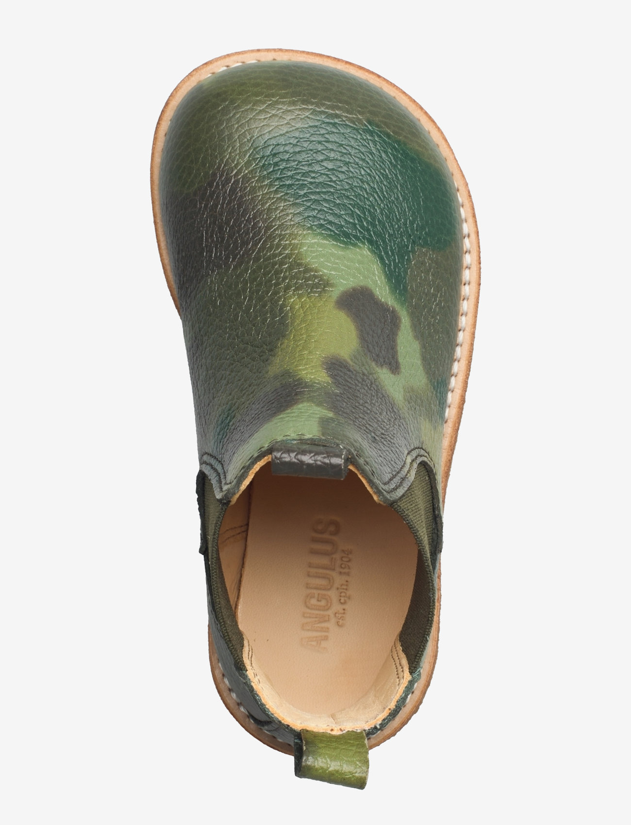 ANGULUS - Booties - flat - with elastic - efterårssko - 3303/043 camo/olive - 3