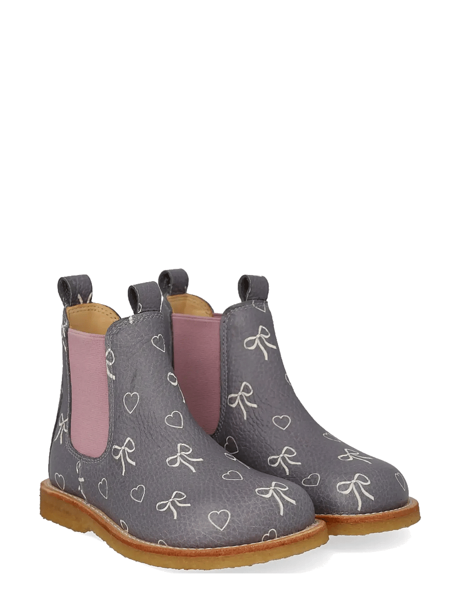 ANGULUS - Booties - flat - with elastic - sko - 3906/037 romancing/rosebud ela - 0