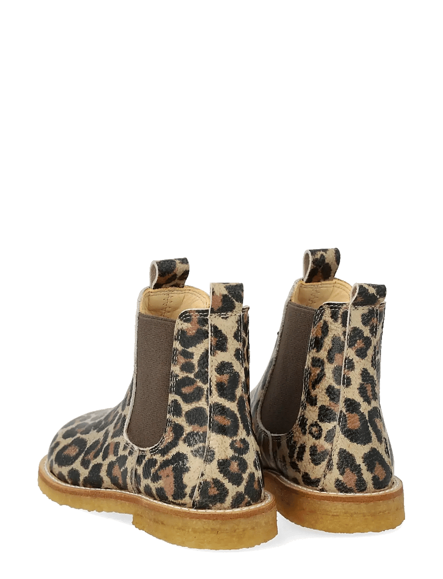 ANGULUS - Booties - flat - with elastic - kingad - 4020/003 beige leo/brown - 2