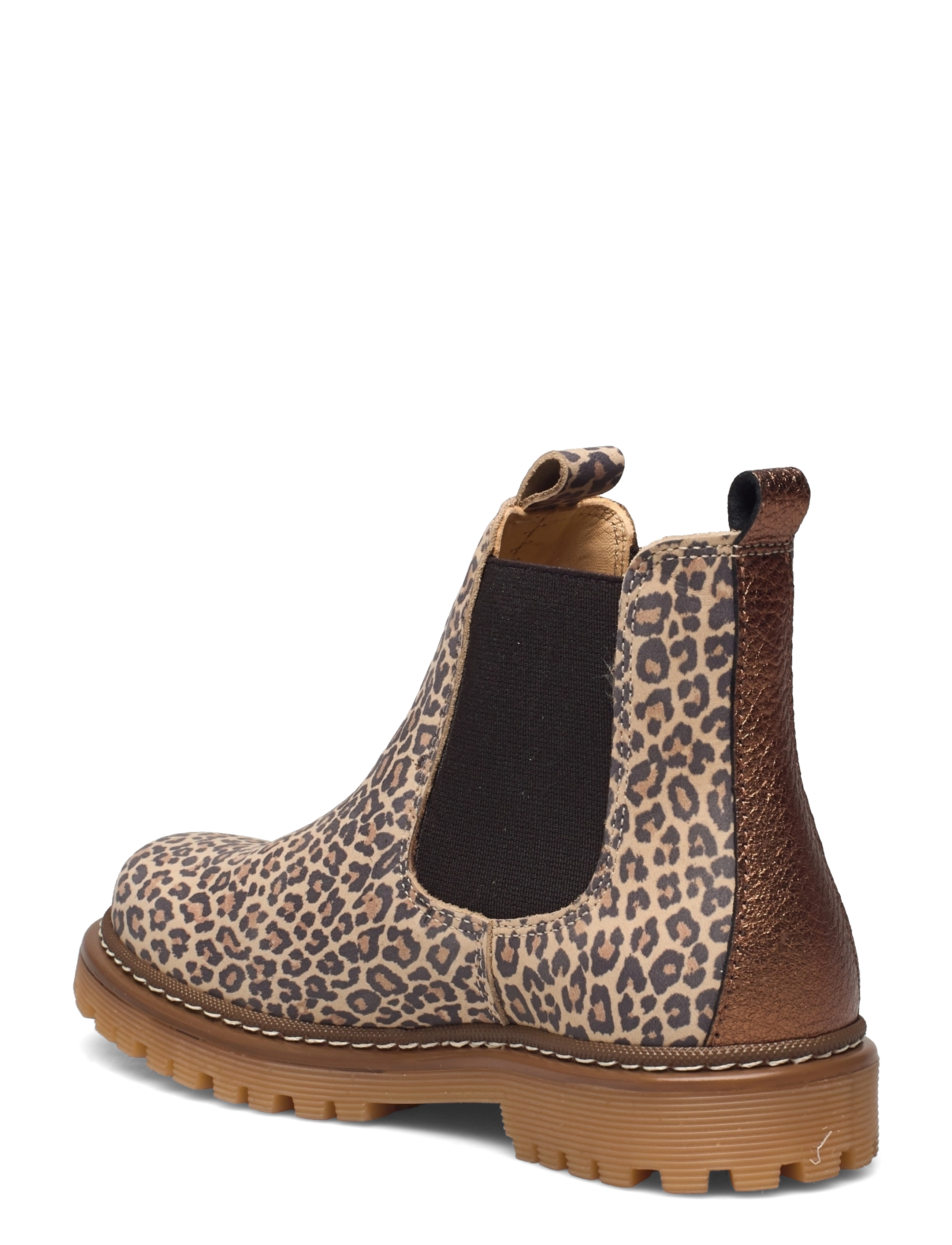 ANGULUS - Booties - flat - with elastic - 2185/1552/002 leopard/gold/bro - 2