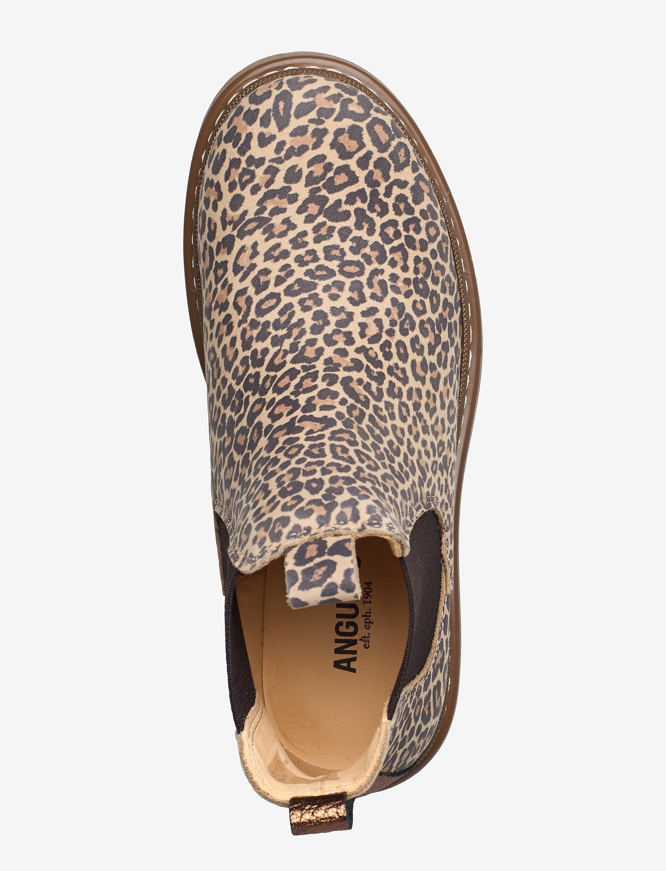 ANGULUS - Booties - flat - with elastic - 2185/1552/002 leopard/gold/bro - 3