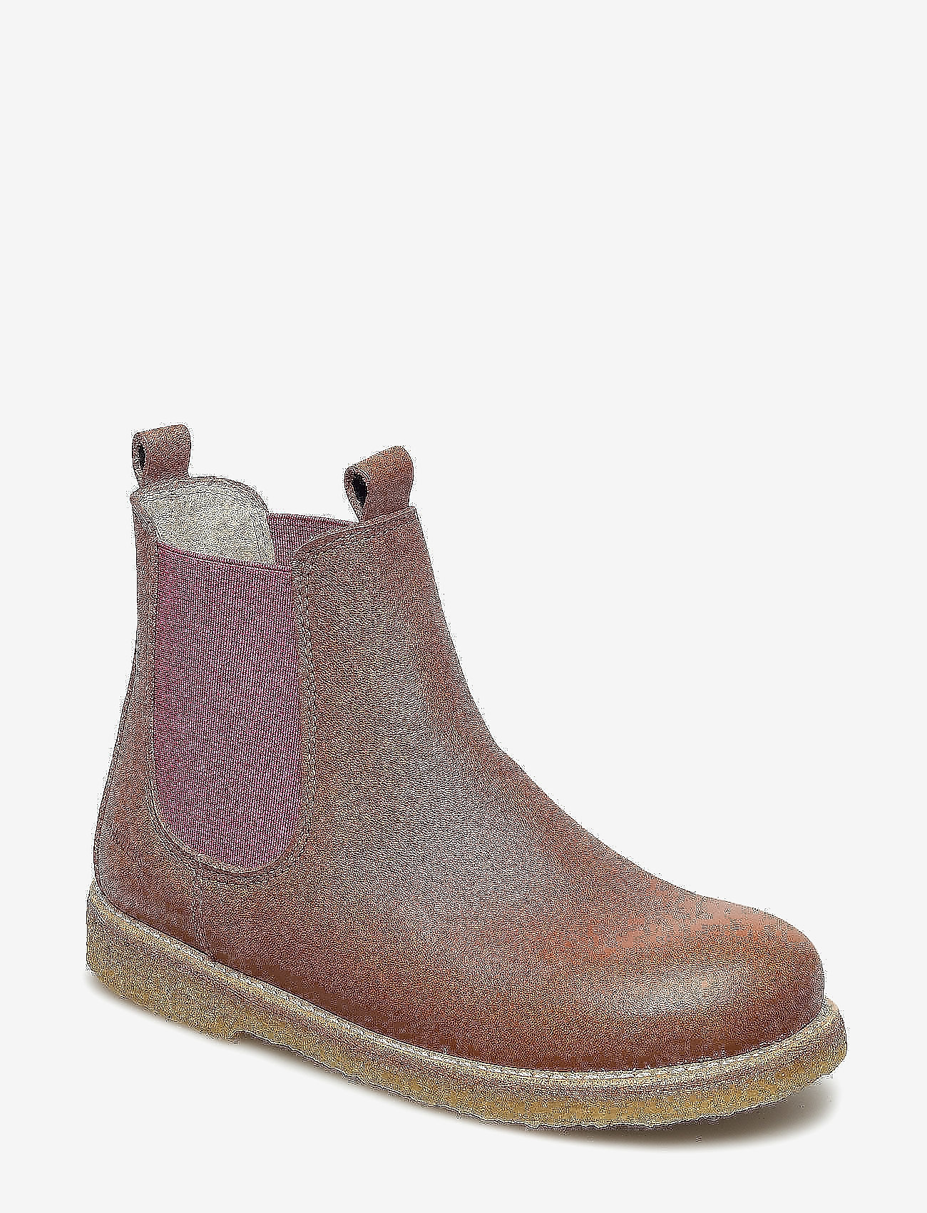 ANGULUS - Booties - flat - with elastic - 1431/033 cognac/pink - 0
