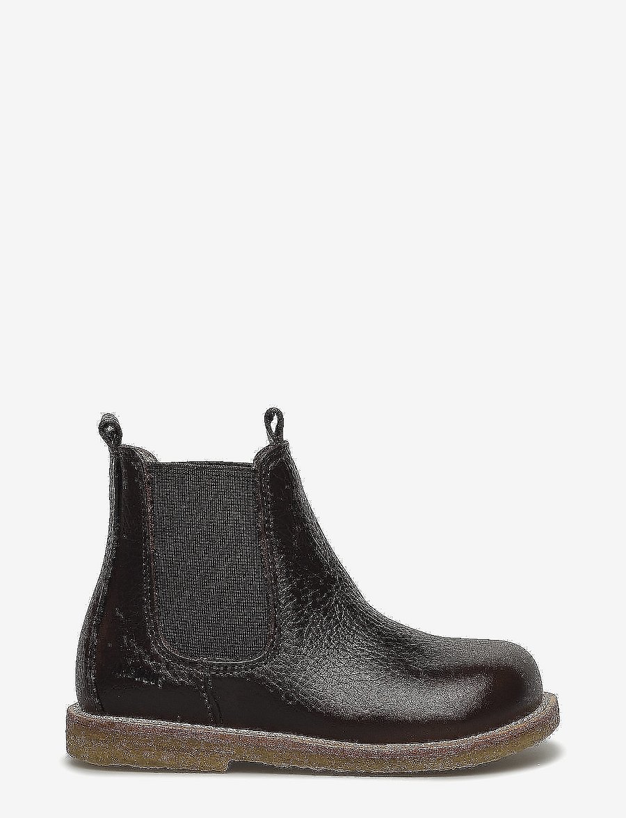 ANGULUS - Booties - flat - with elastic - sko - 2505/002 dark brown/brown - 1