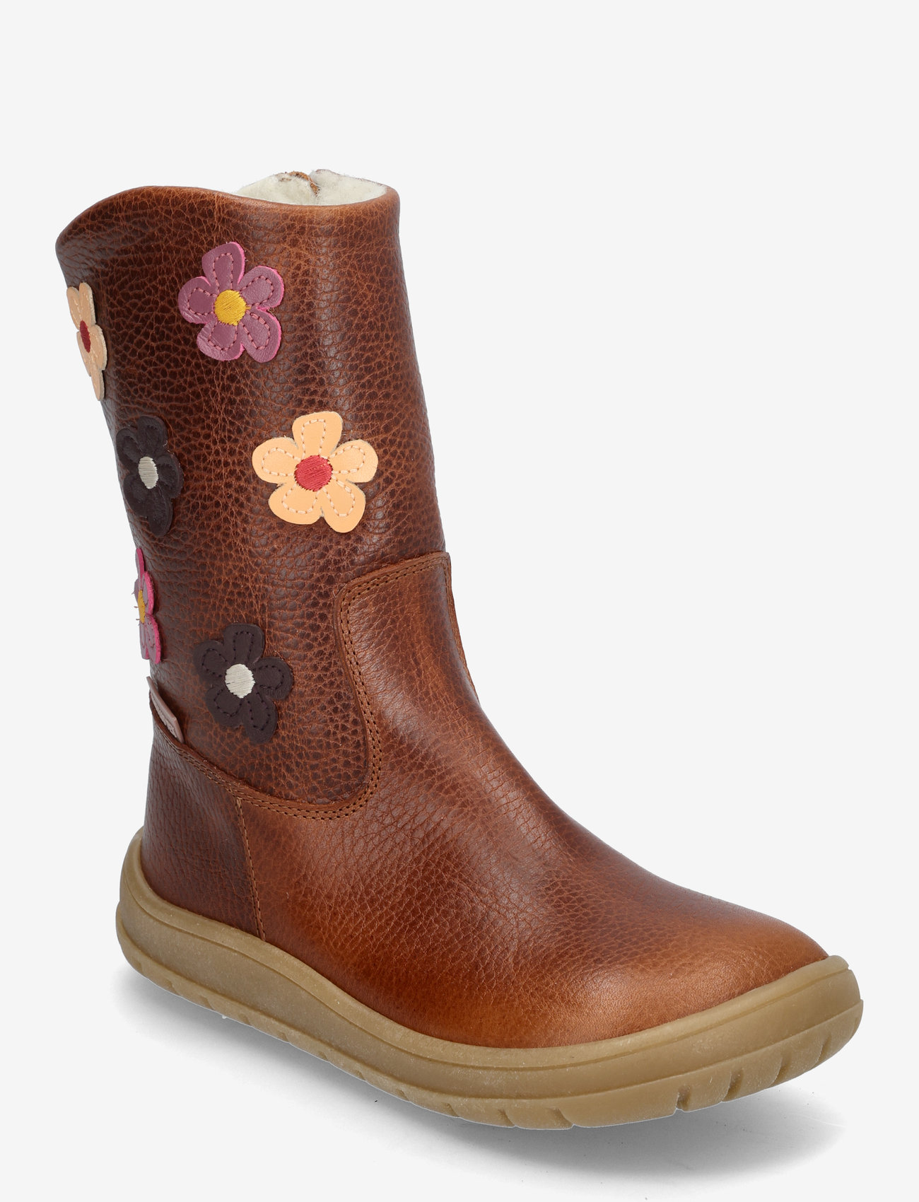 ANGULUS - Boots - flat - with zipper - 2509/3201/3206/ 3202 cognac/fl - 0