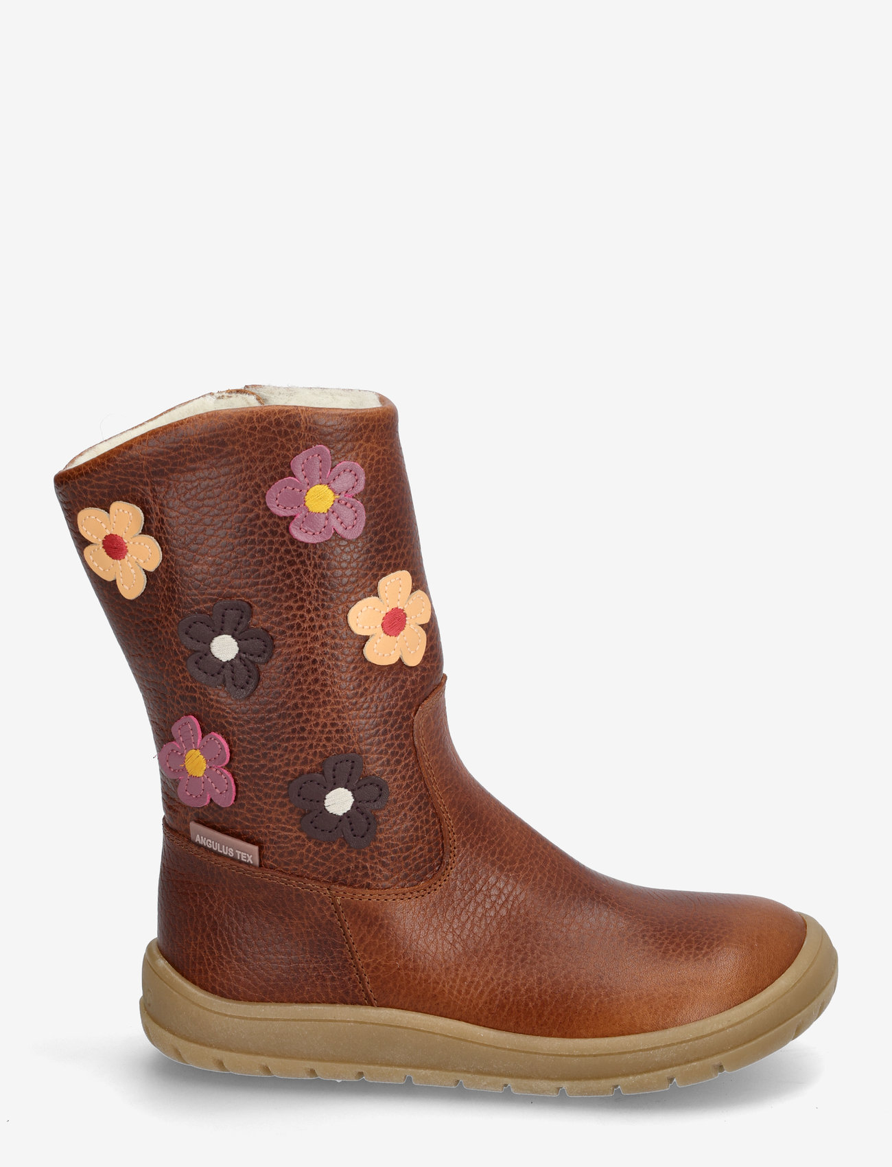 ANGULUS - Boots - flat - with zipper - 2509/3201/3206/ 3202 cognac/fl - 1