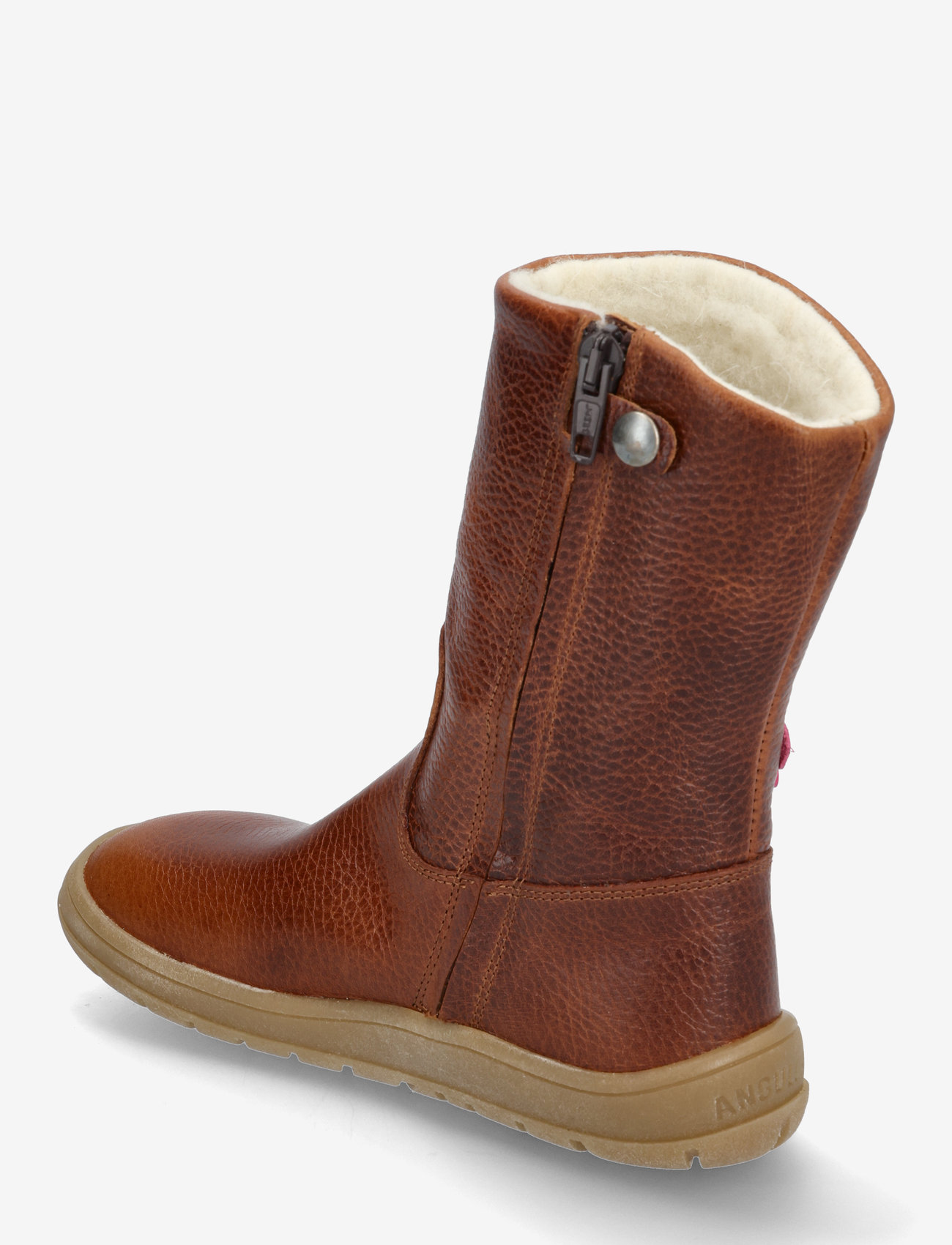 ANGULUS - Boots - flat - with zipper - 2509/3201/3206/ 3202 cognac/fl - 2