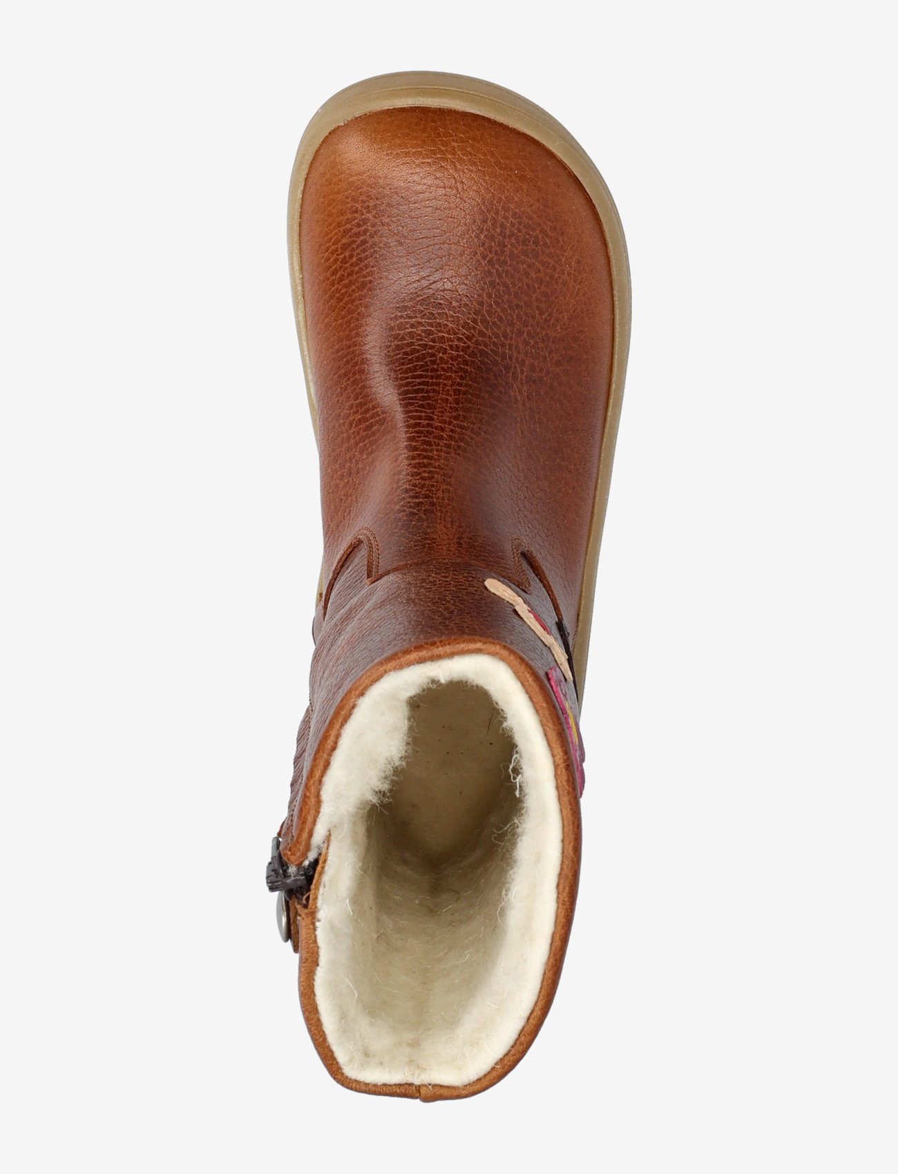 ANGULUS - Boots - flat - with zipper - 2509/3201/3206/ 3202 cognac/fl - 3