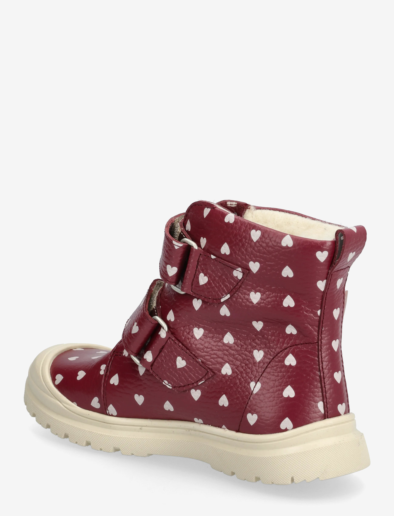 ANGULUS - Boots - flat - with velcro - sügisjalanõud - 3951 berry w. rose hearts - 2