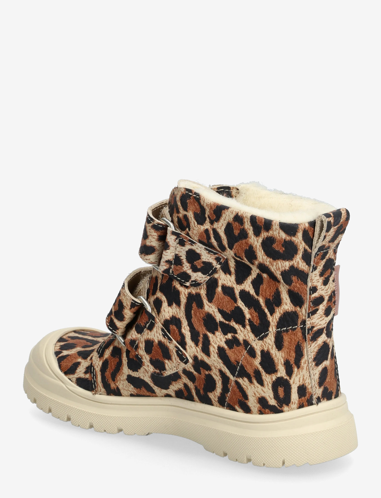 ANGULUS - Boots - flat - with velcro - efterårssko - 4020 beige leo garbi - 2