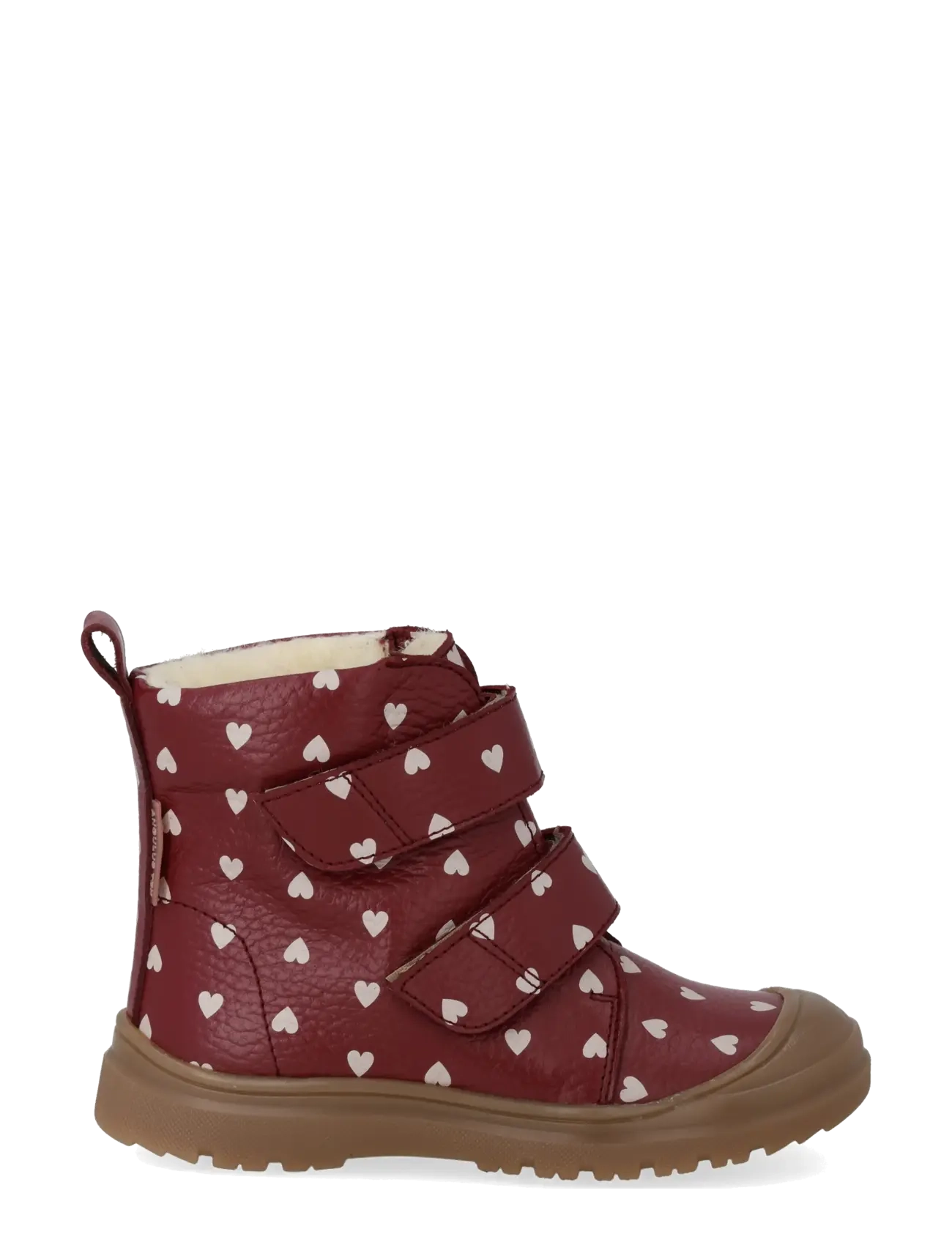 ANGULUS - Boots - flat - with velcro - winter boots - 3951 berry rose hearts - 1