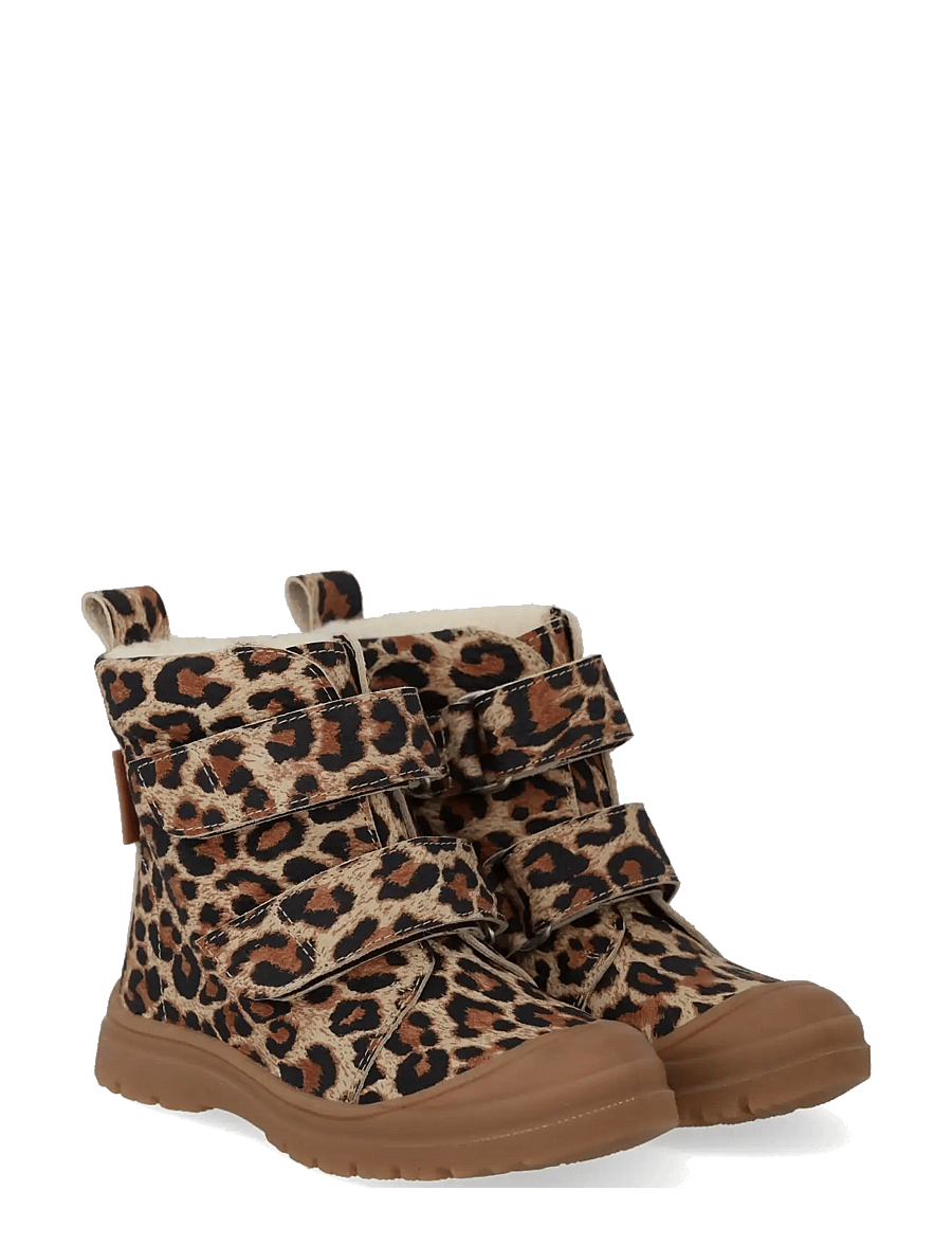 ANGULUS - Boots - flat - with velcro - winter boots - 4020 beige leo garbi - 0