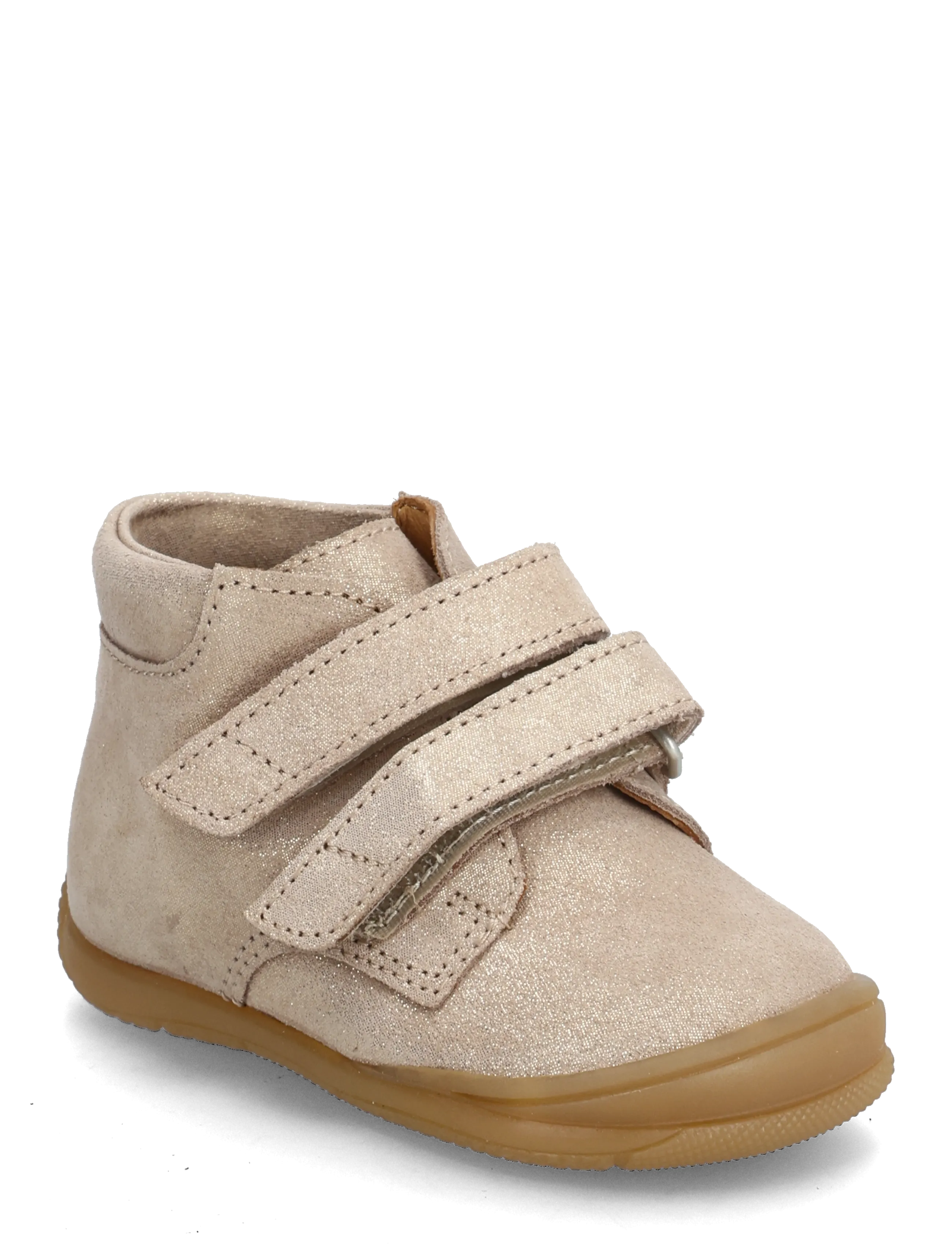 ANGULUS Shoes - flat - with velcro - Kingad - 4018 ROSE GLITTER SUEDE / pink/rose